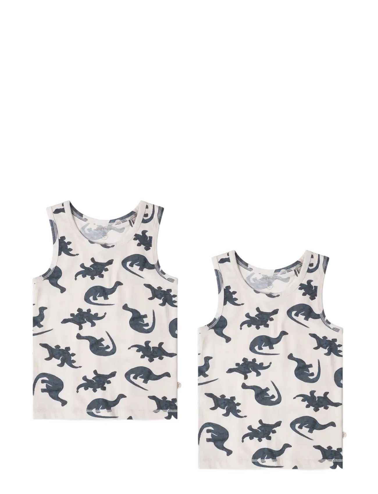 That's Mine Emil tanktop 2-pack - Multipack - MONO DINO / white
