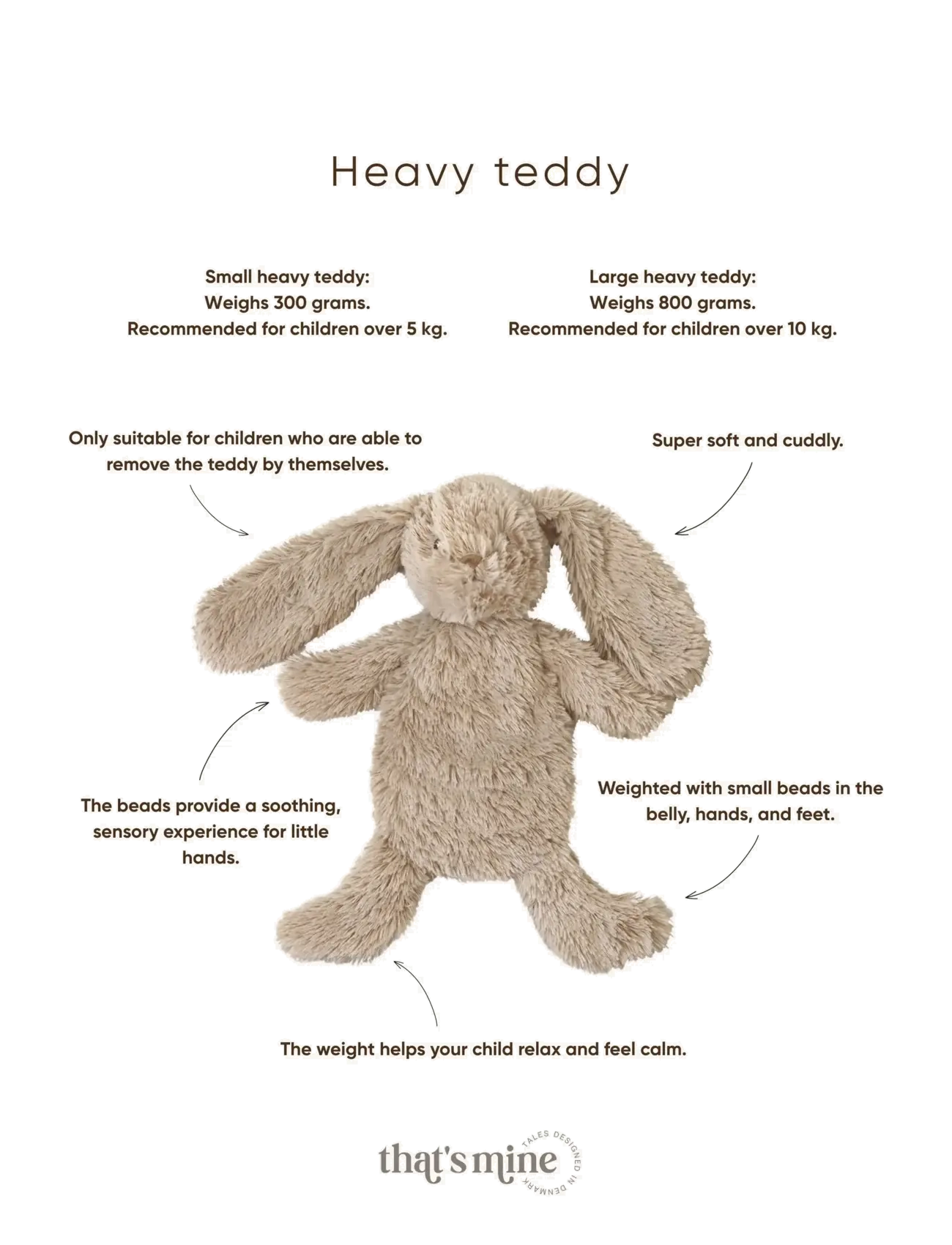 That's Mine - Houston heavy teddy large - mjukisdjur - bunny - 2