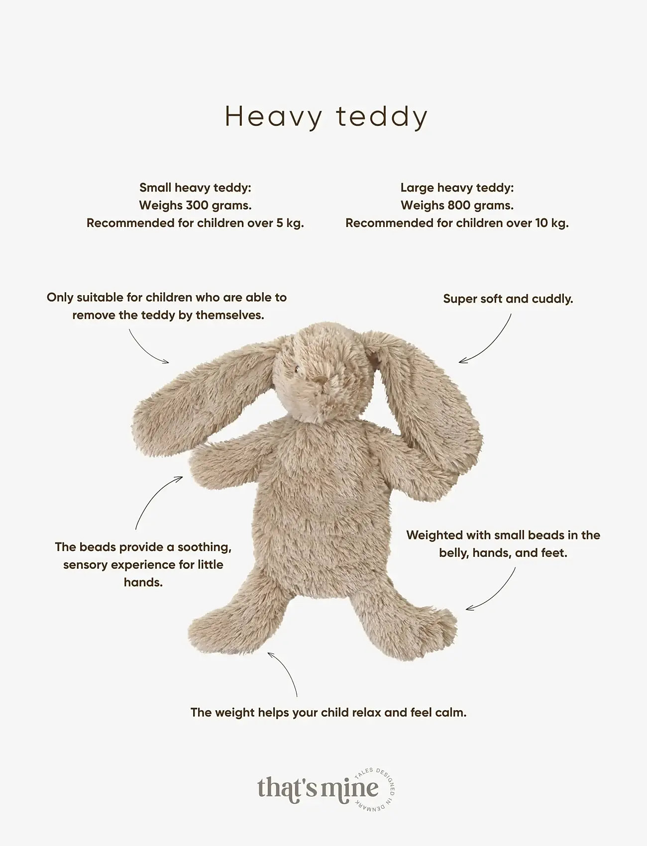 That's Mine - Houston heavy teddy small - kuscheltiere - bunny - 2