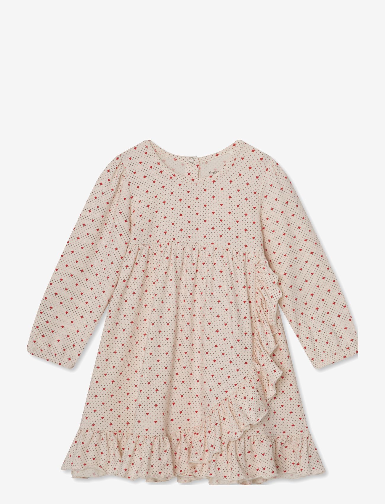 That's Mine - Emilia dress - langærmede babykjoler - lots of love red - 1