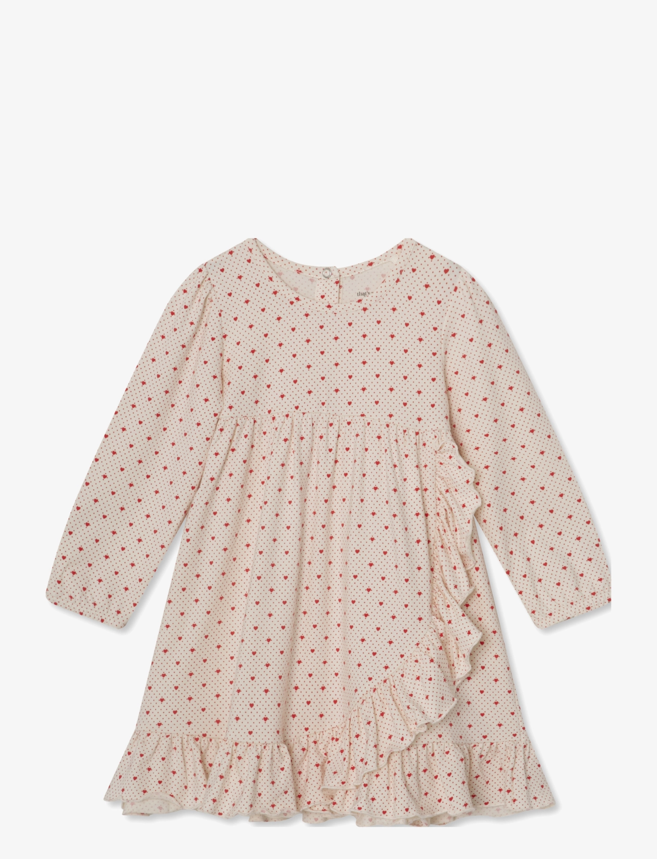 That's Mine Emilia dress - Kleidung - LOTS OF LOVE RED / cream