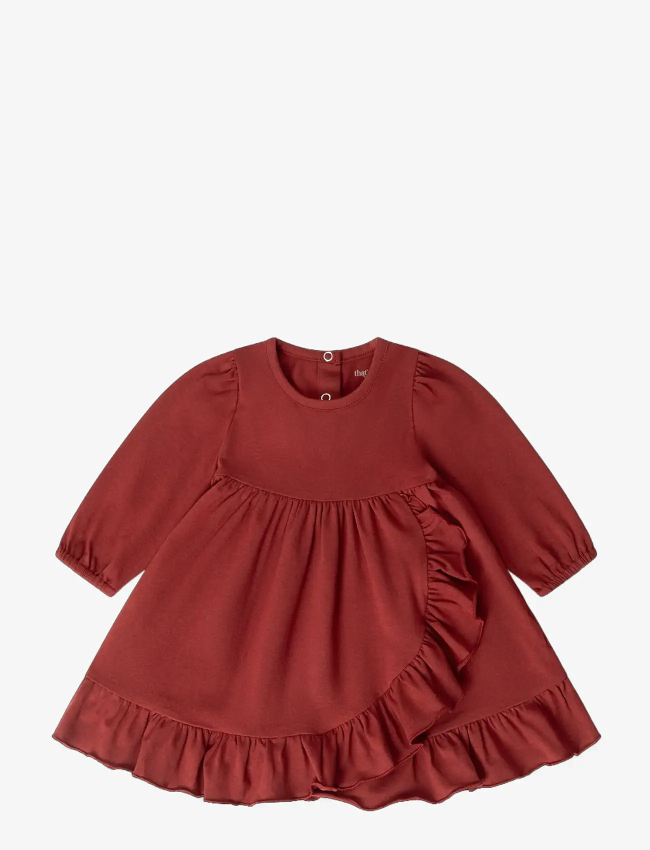 That's Mine - Emilia dress - långärmade babyklänningar - lucky red - 0