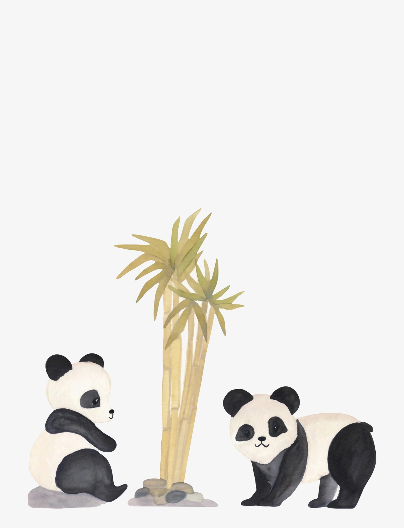 That's Mine Wallstickers pandas and bambus - Seinakleebised - BEIGE / cream