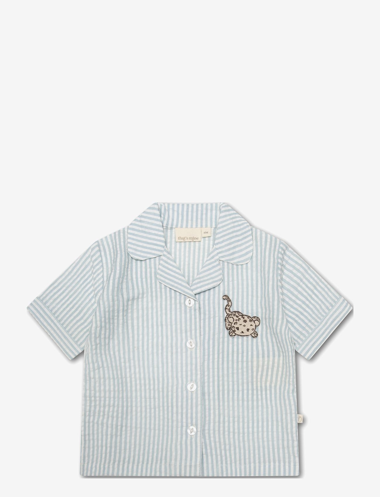 That's Mine - Ino shirt - kortärmade skjortor - blue stripe - 0