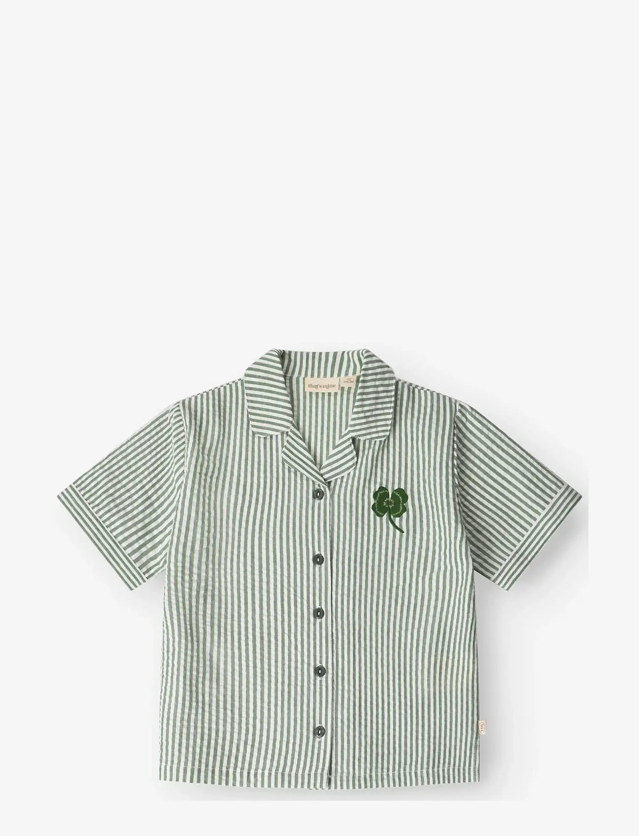 That's Mine - Ino shirt - short-sleeved shirts - green stripe - 1