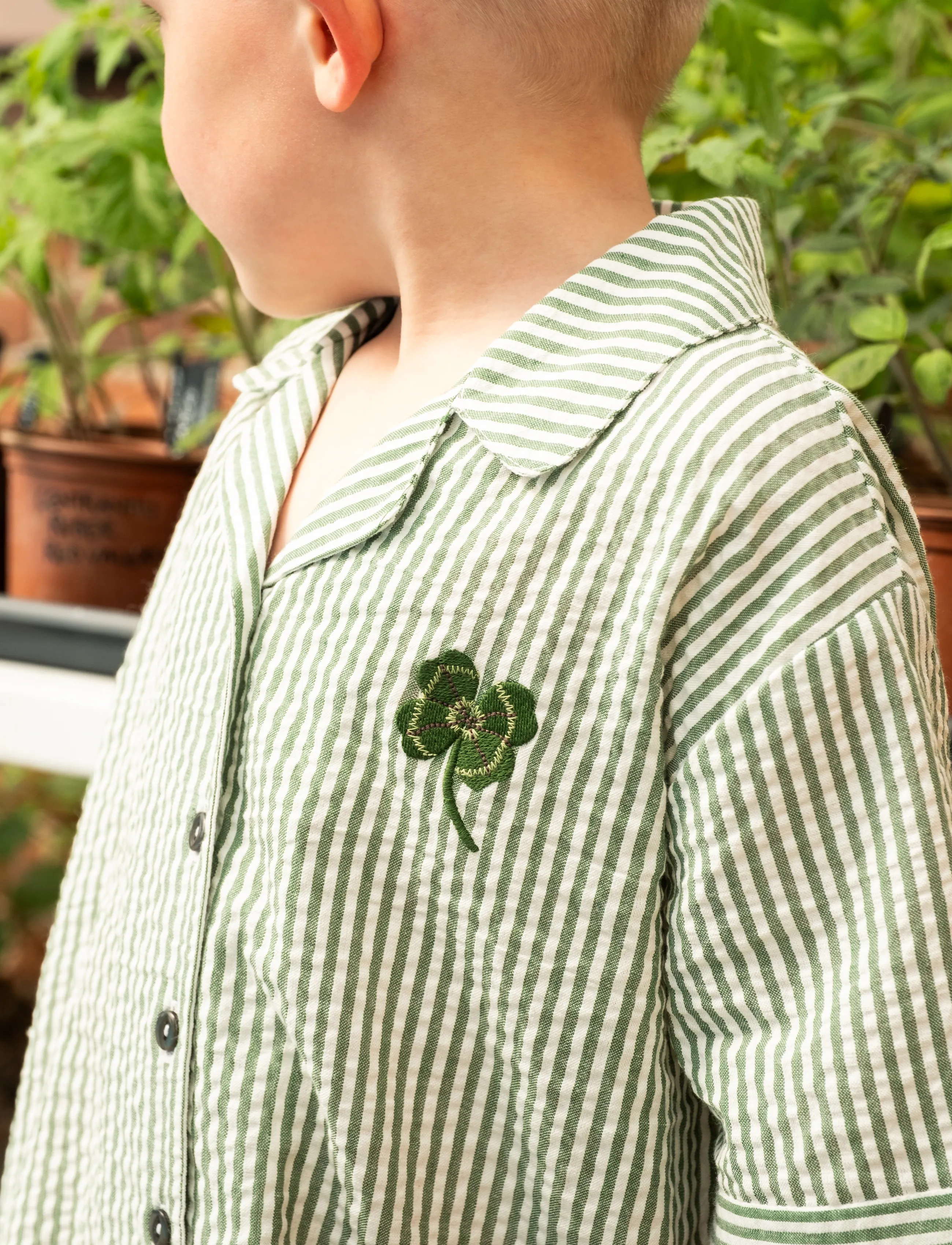 That's Mine - Ino shirt - kurzärmlige hemden - green stripe - 2