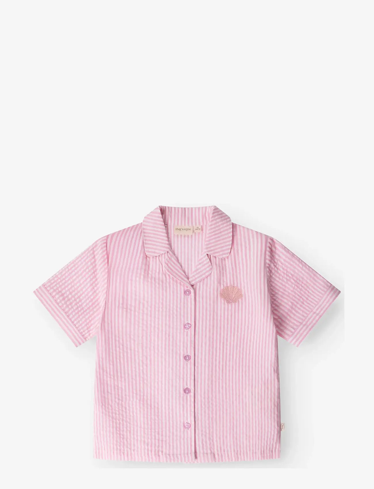 That's Mine - Ino shirt - kortärmade skjortor - pink stripe - 1