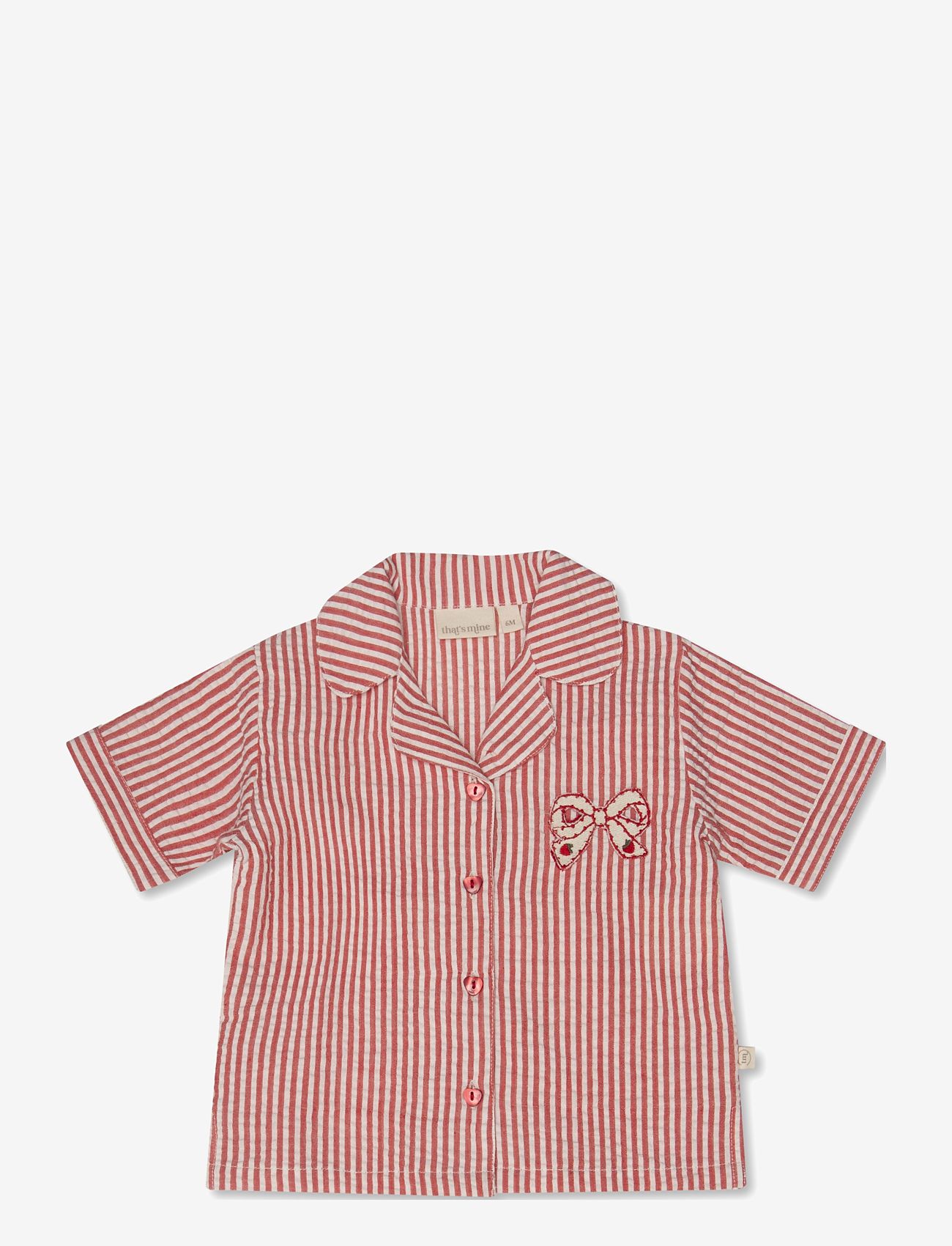 That's Mine - Ino shirt - kurzärmlige hemden - red stripe - 1