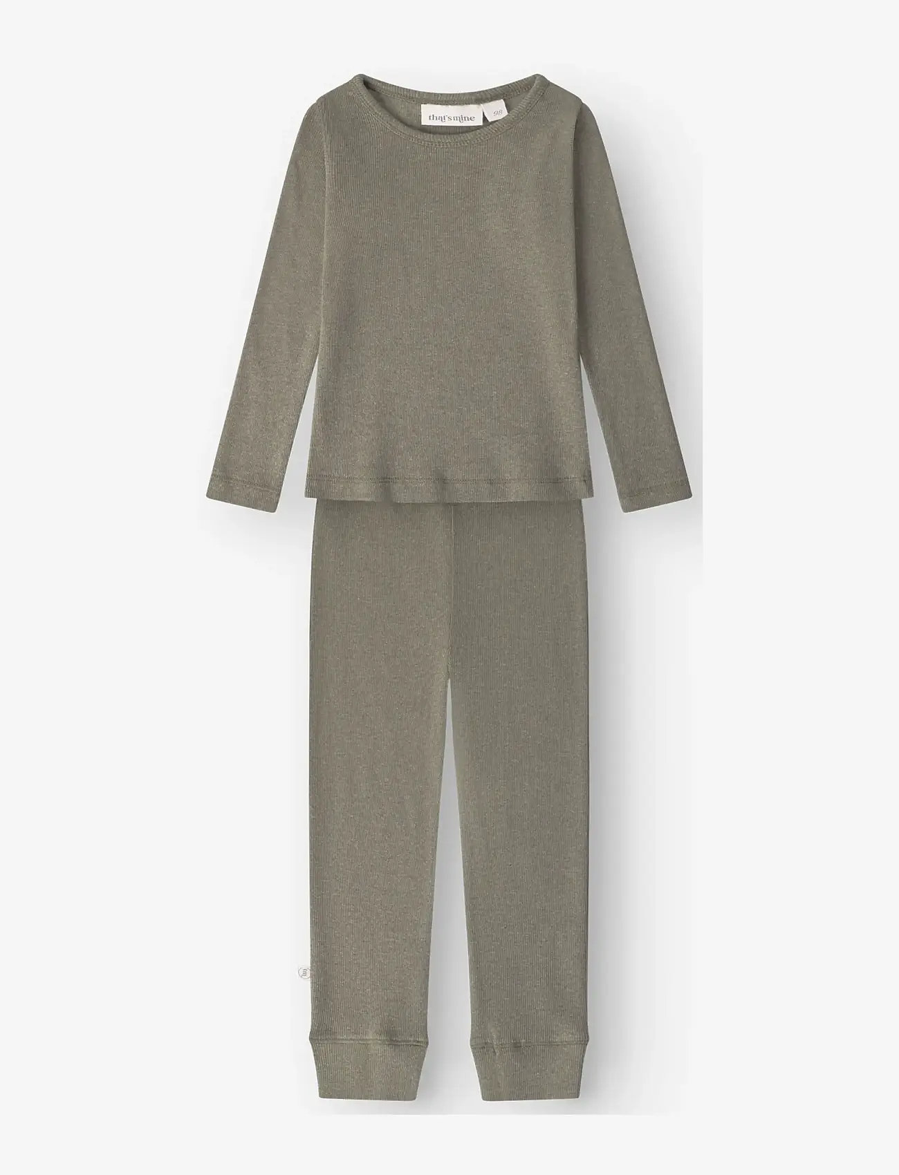 That's Mine - Christer homewear set - sets mit langärmeligem t-shirt - green melange - 0