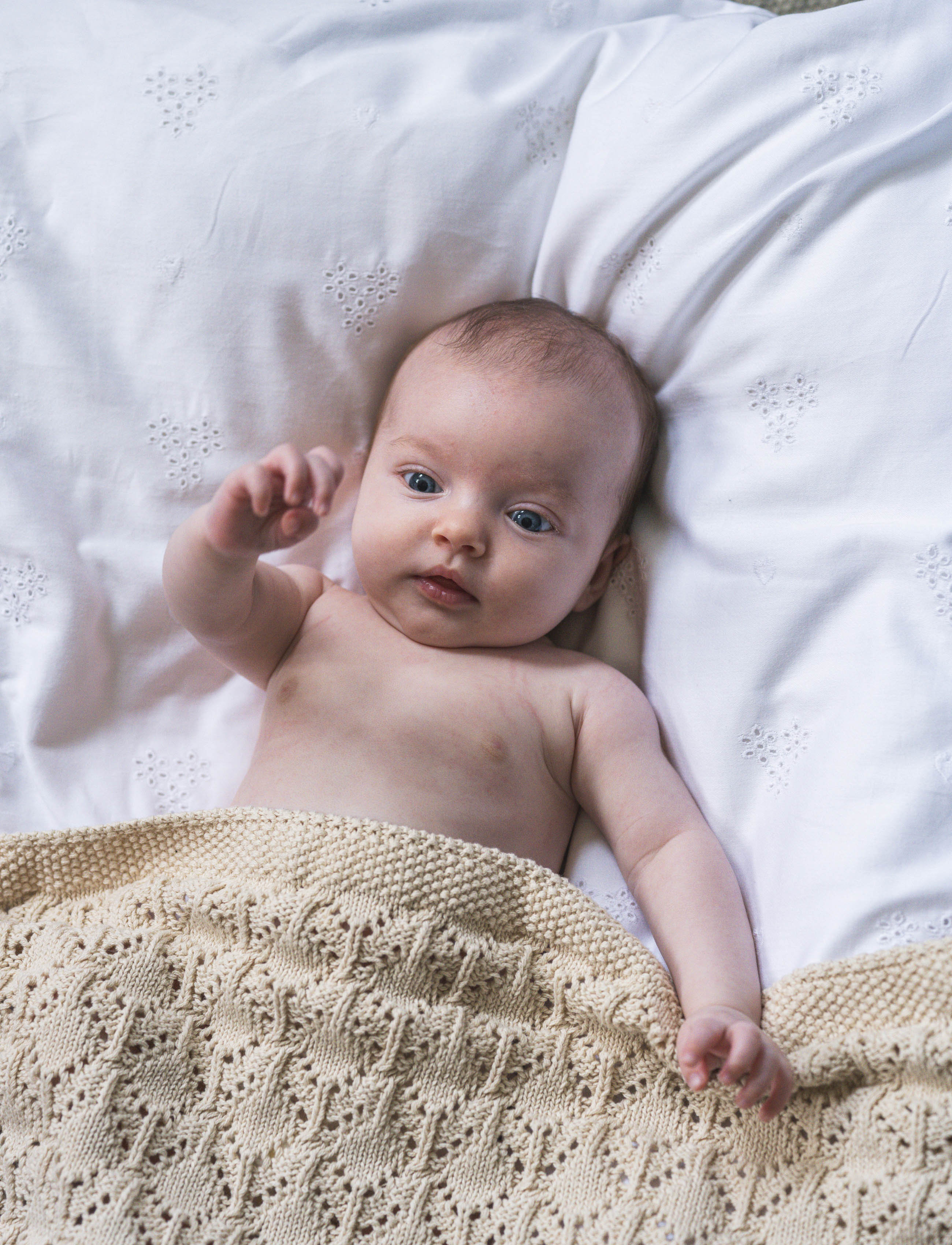 That's Mine Kala Knitted Blanket, One Size, Baby Sleep, Beige - Blankets, Kinder