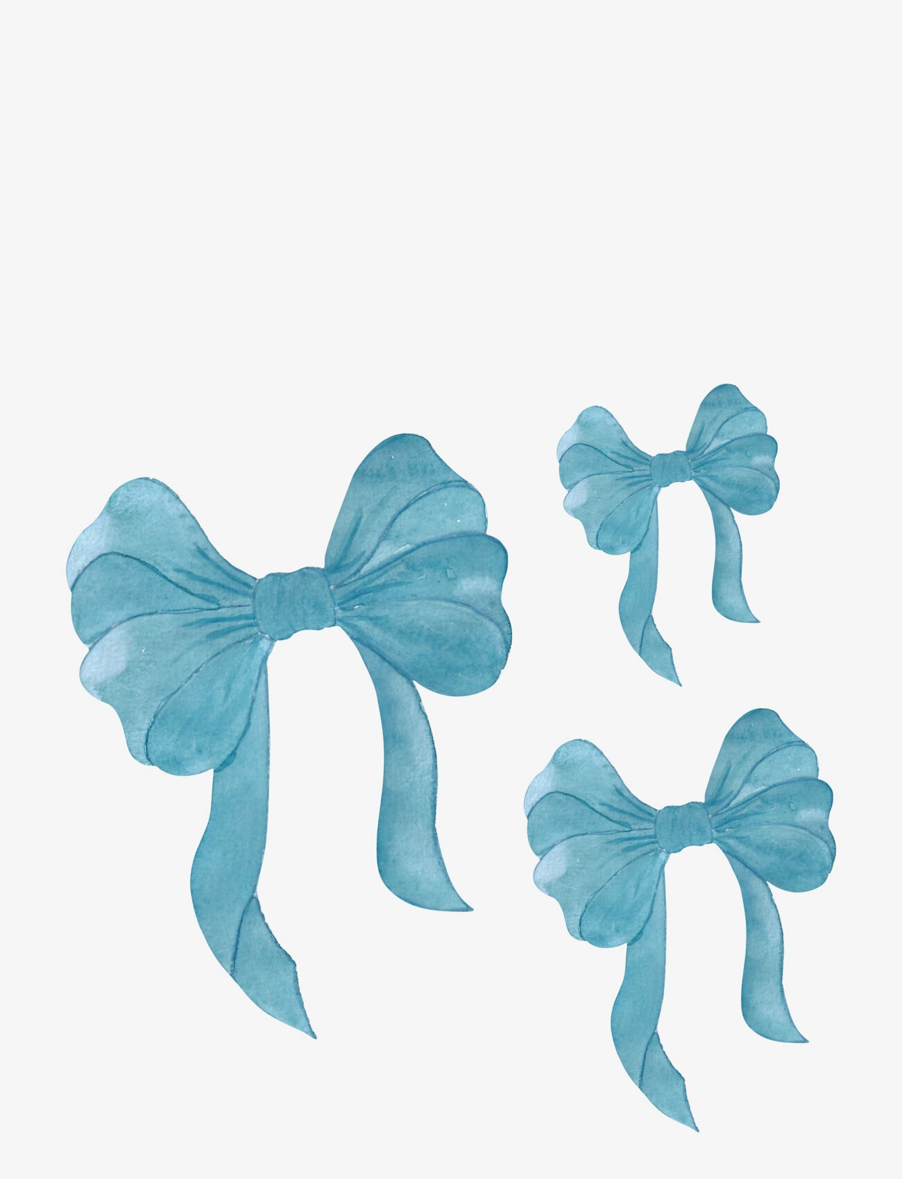 That's Mine Wallsticker Blue Bows 3-Pack, Vægdekorations, Blå, Str: ONE SIZE