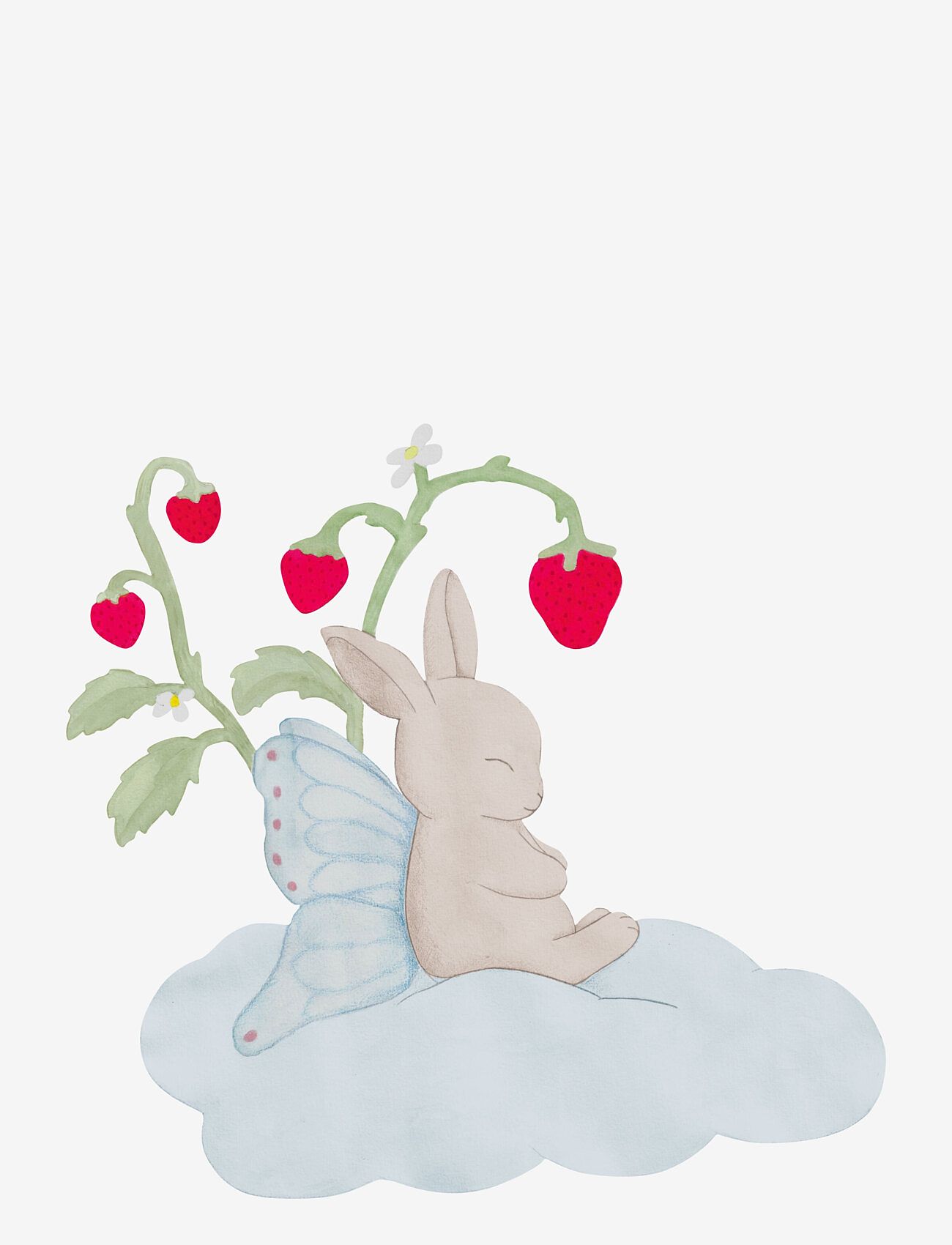 That's Mine - Wallsticker Strawberry dreams - seinakaunistused - beige - 1