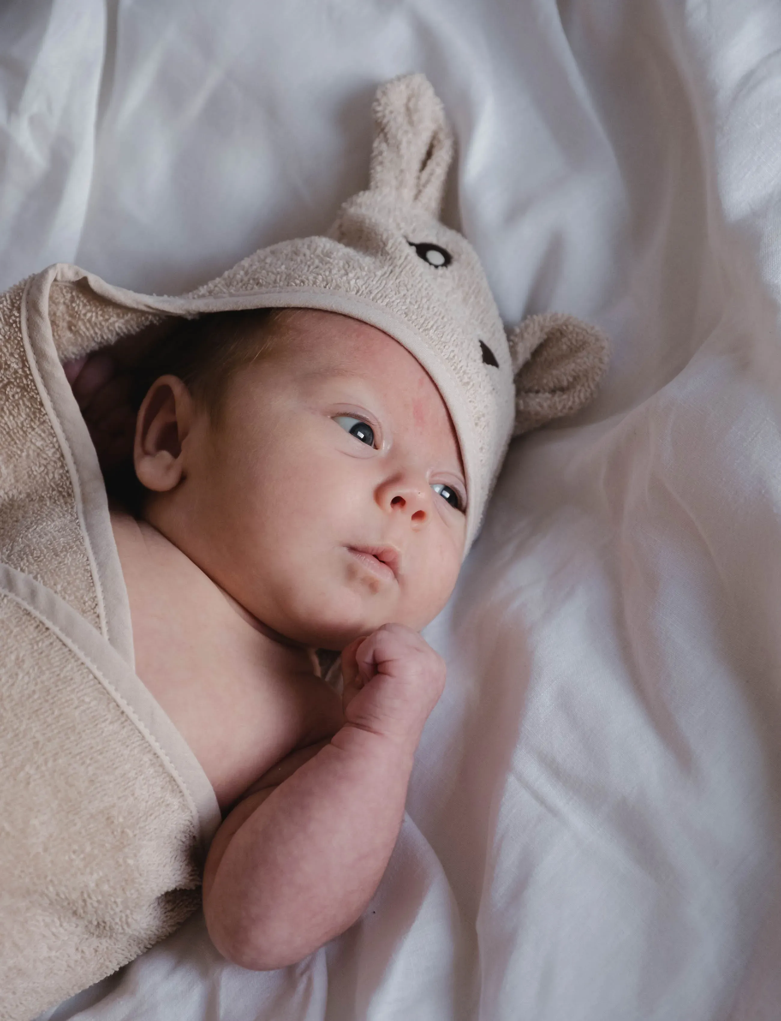 That's Mine Moly Towel Swaddle, One Size, Beige, Bath Time > Towels, Børn