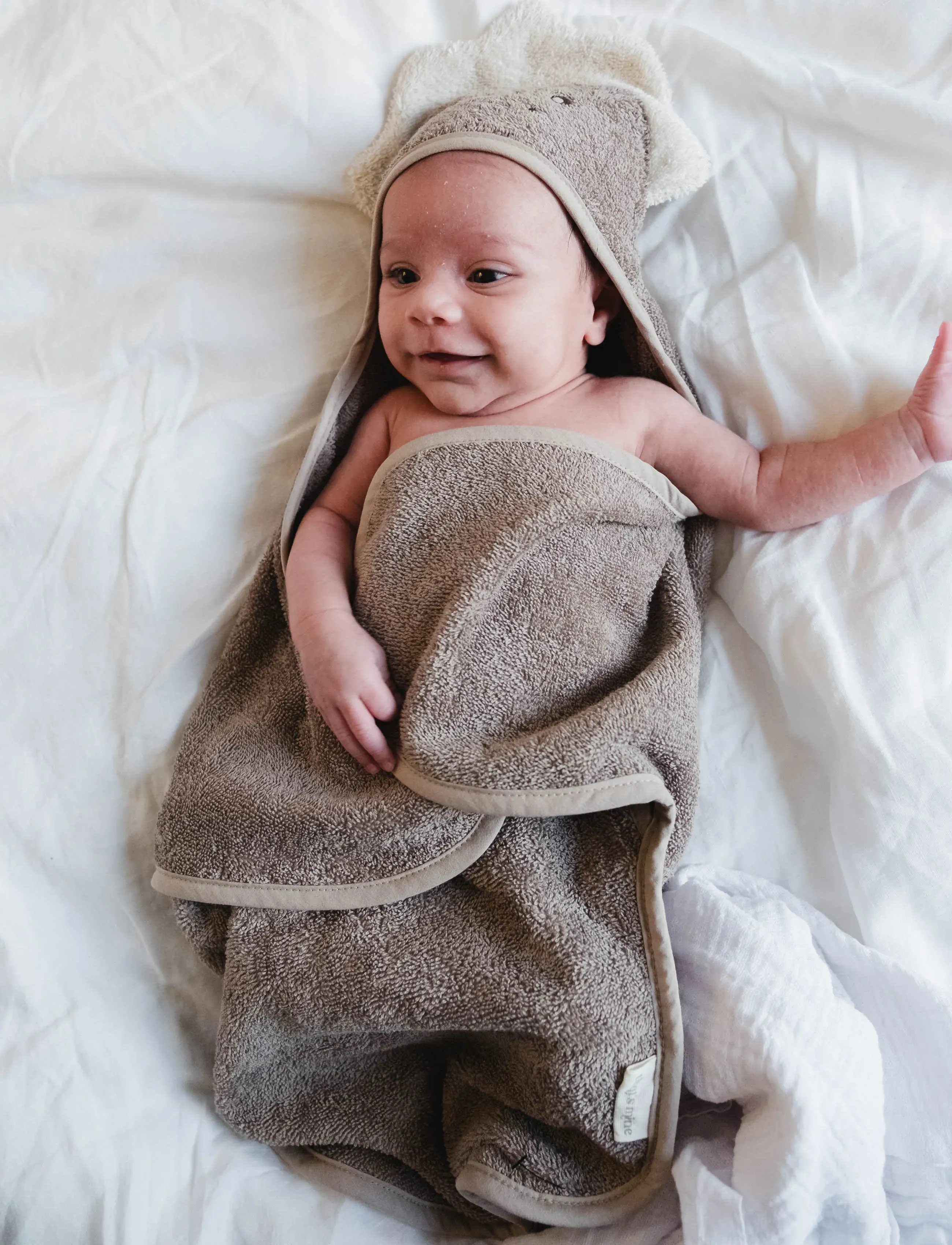 That's Mine Moly Towel Swaddle, One Size, Brown, Bath Time > Towels, Børn