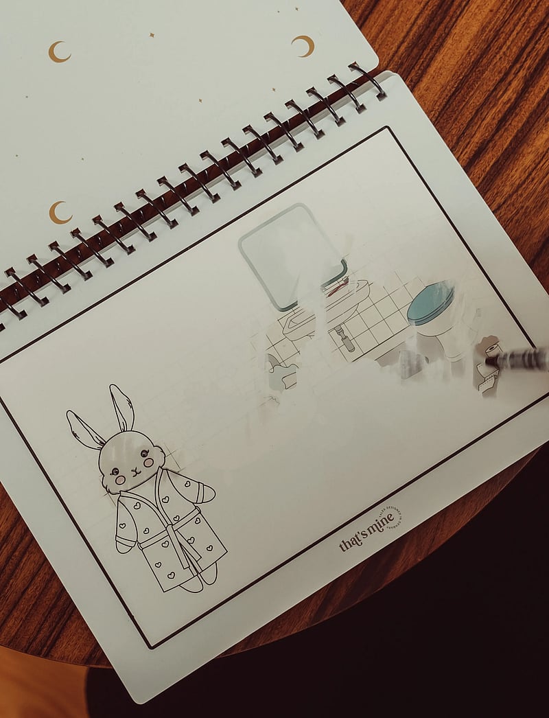 That's Mine - Drew water colouring book - coloring & craft books - bunny - 0