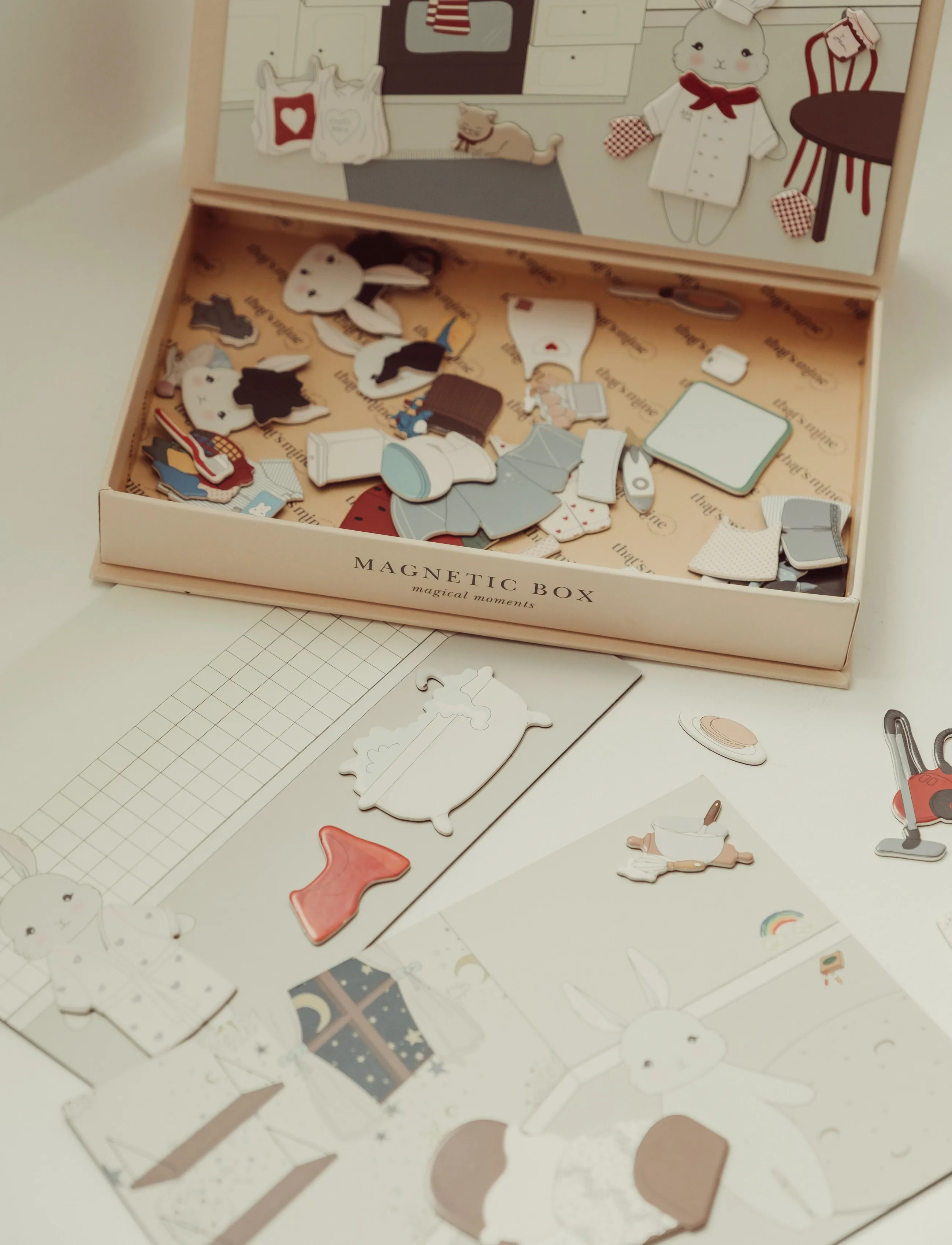 That's Mine Lou Magnetic Box, One Size, Craft, Creme - Craft Sets, Kinder
