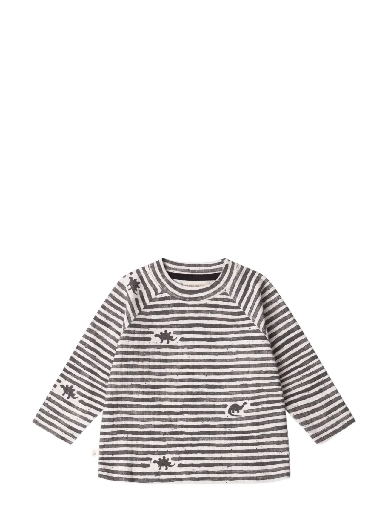 That's Mine Aksel t-shirt - 4 for 3 - MONO DINO STRIPE / grey