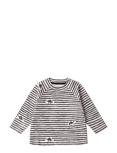 That's Mine Aksel t-shirt - Toppar & T-shirts - MONO DINO STRIPE / grey