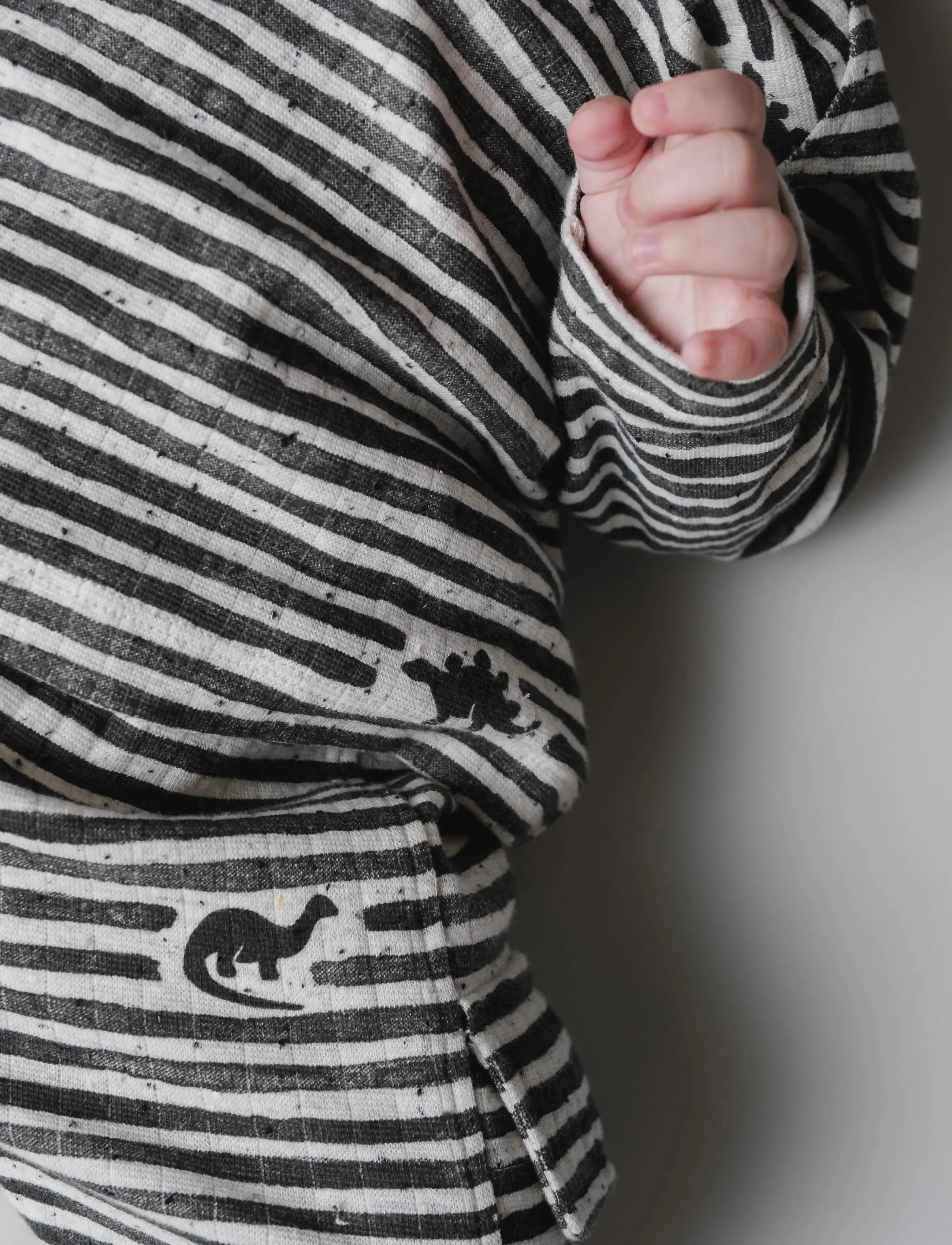 That's Mine - Aksel t-shirt - langærmede - mono dino stripe - 2