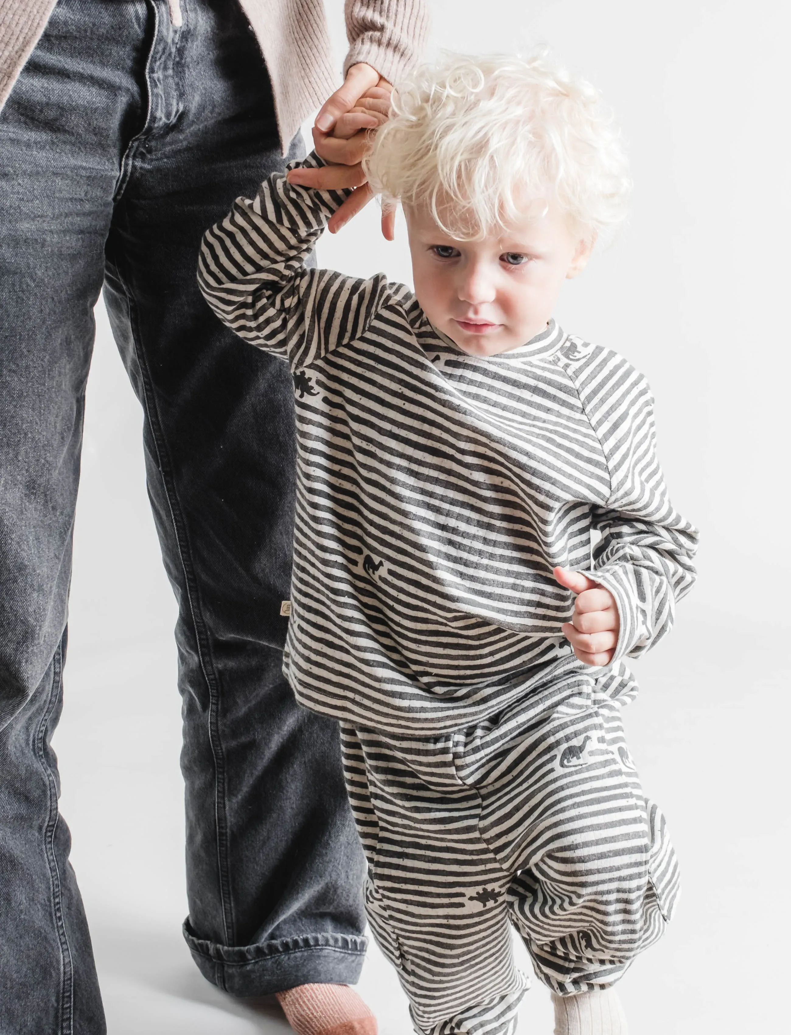 That's Mine - Aksel t-shirt - langærmede - mono dino stripe - 3