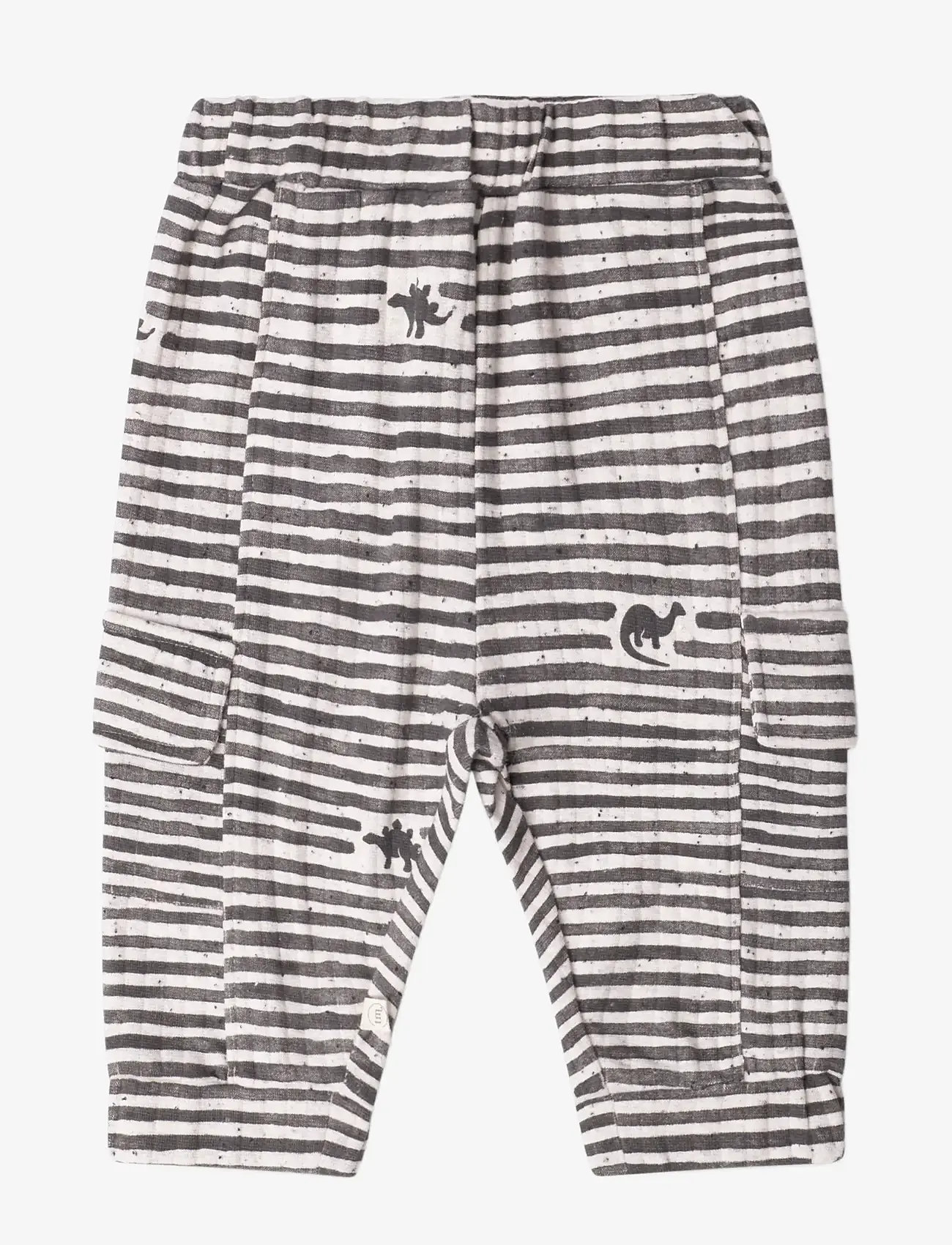 That's Mine - Arthur pants - babybyxor - mono dino stripe - 1