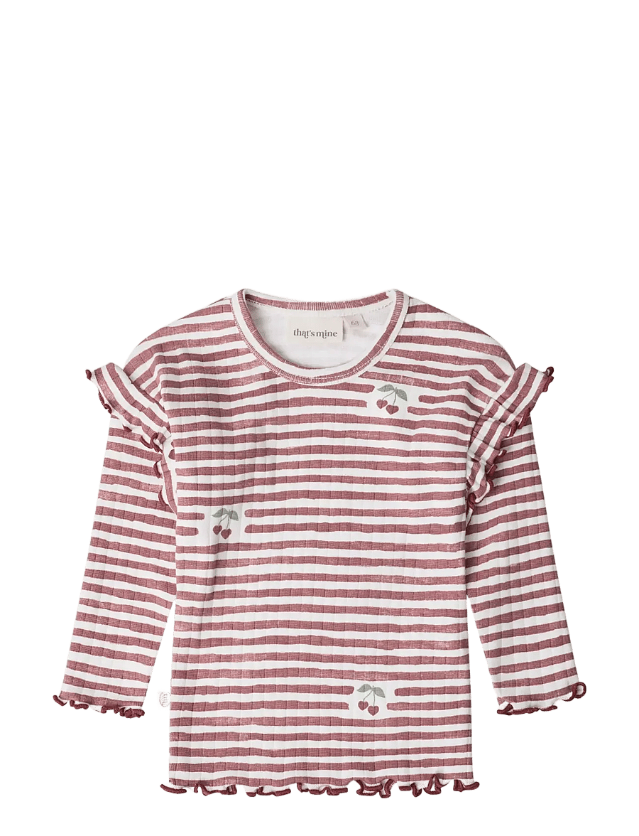 That's Mine - Jamilla blouse - långärmade t-shirts - love berry stripe - 1
