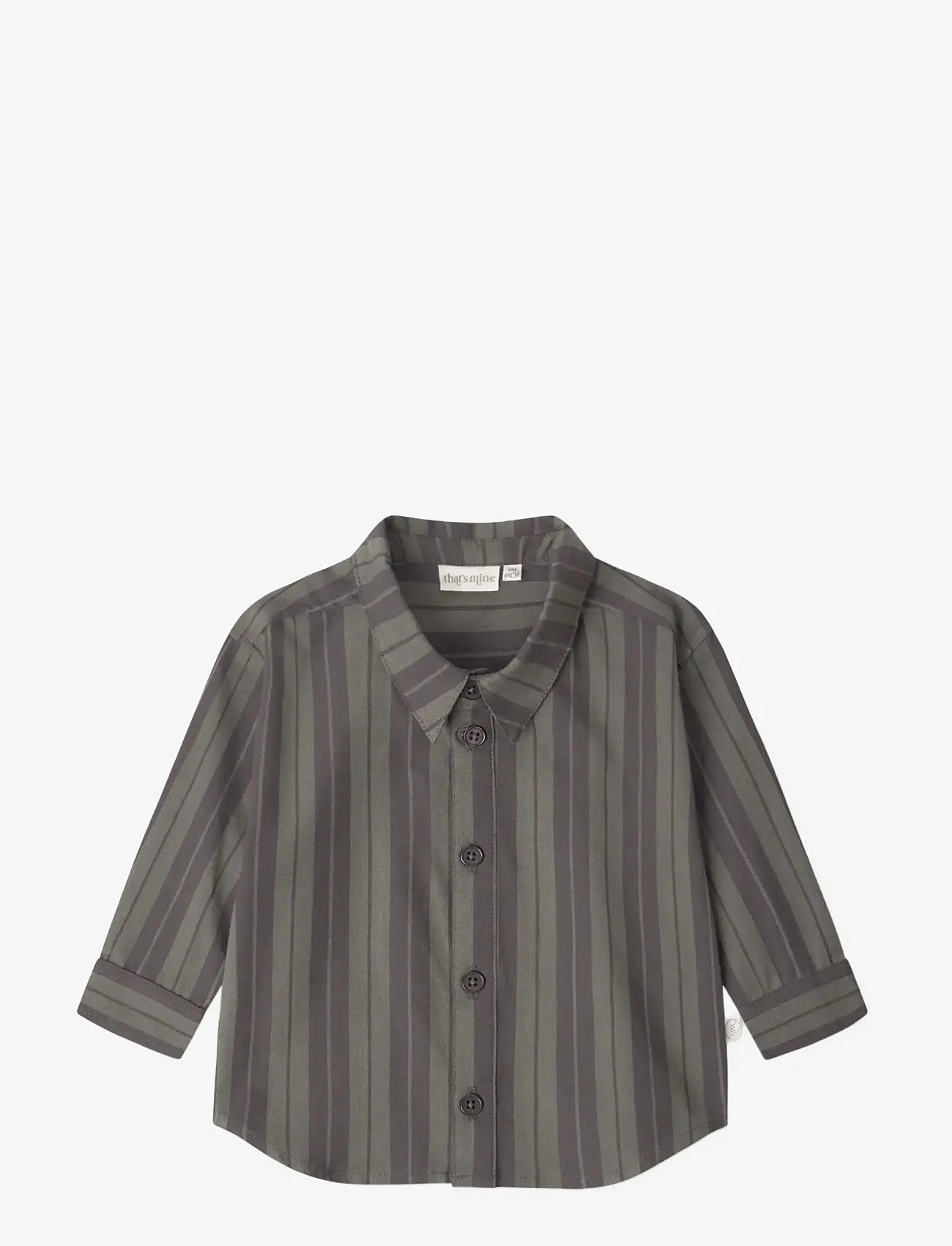 That's Mine - Harald shirt - kurzärmlige hemden - olive stripe - 1