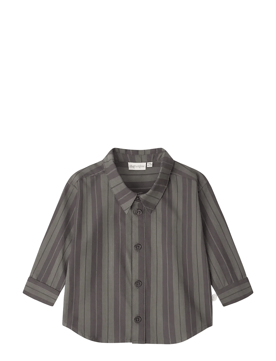 That's Mine - Harald shirt - chemises à manches courtes - olive stripe - 1
