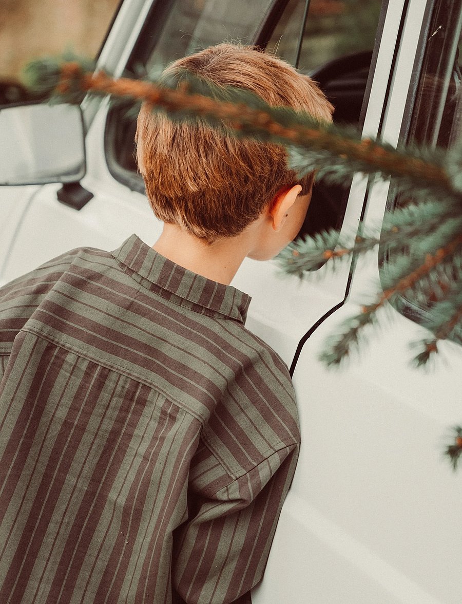 That's Mine - Harald shirt - chemises à manches courtes - olive stripe - 3