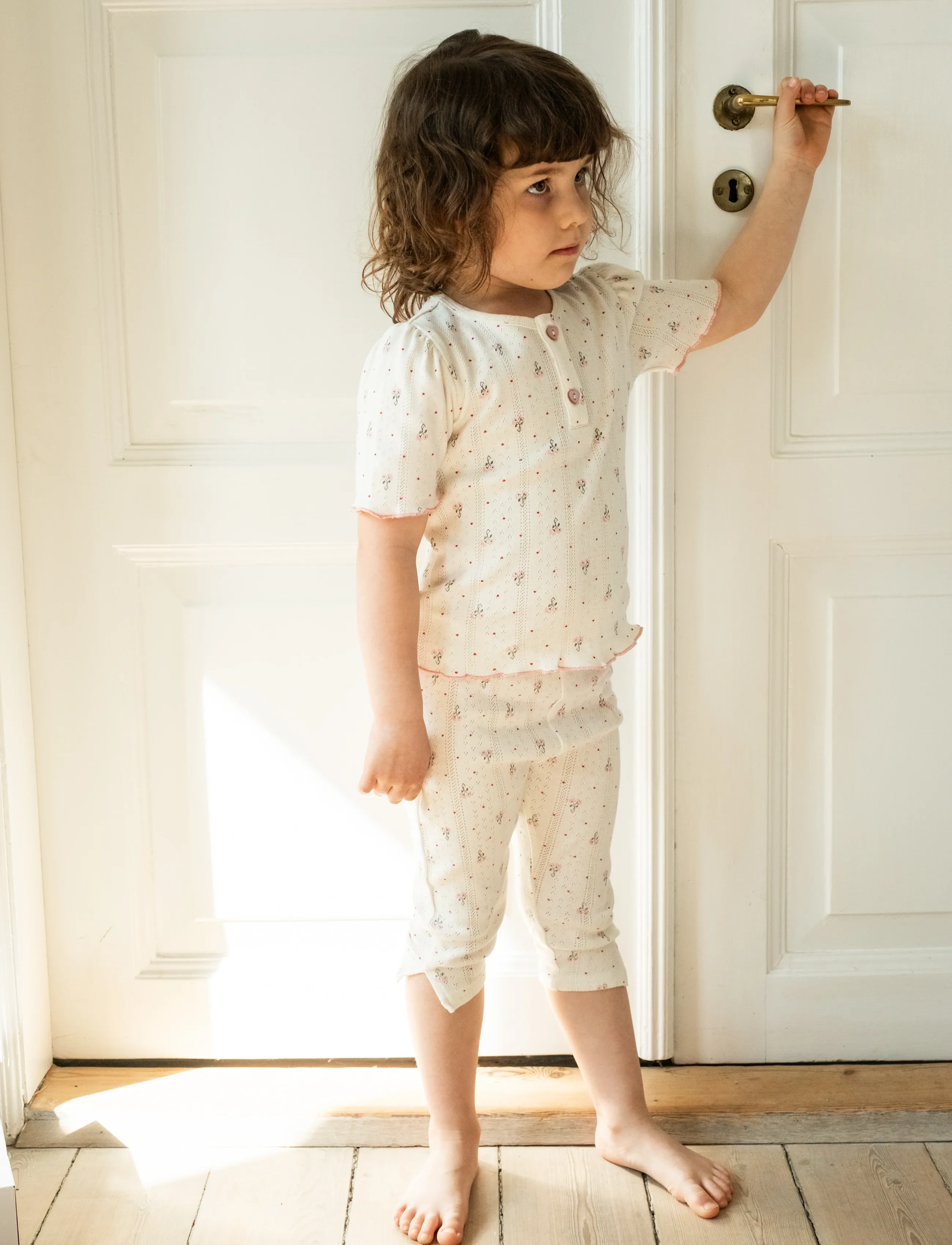 That's Mine Gamma leggings - Underdele - BLOOMING LOVE / cream