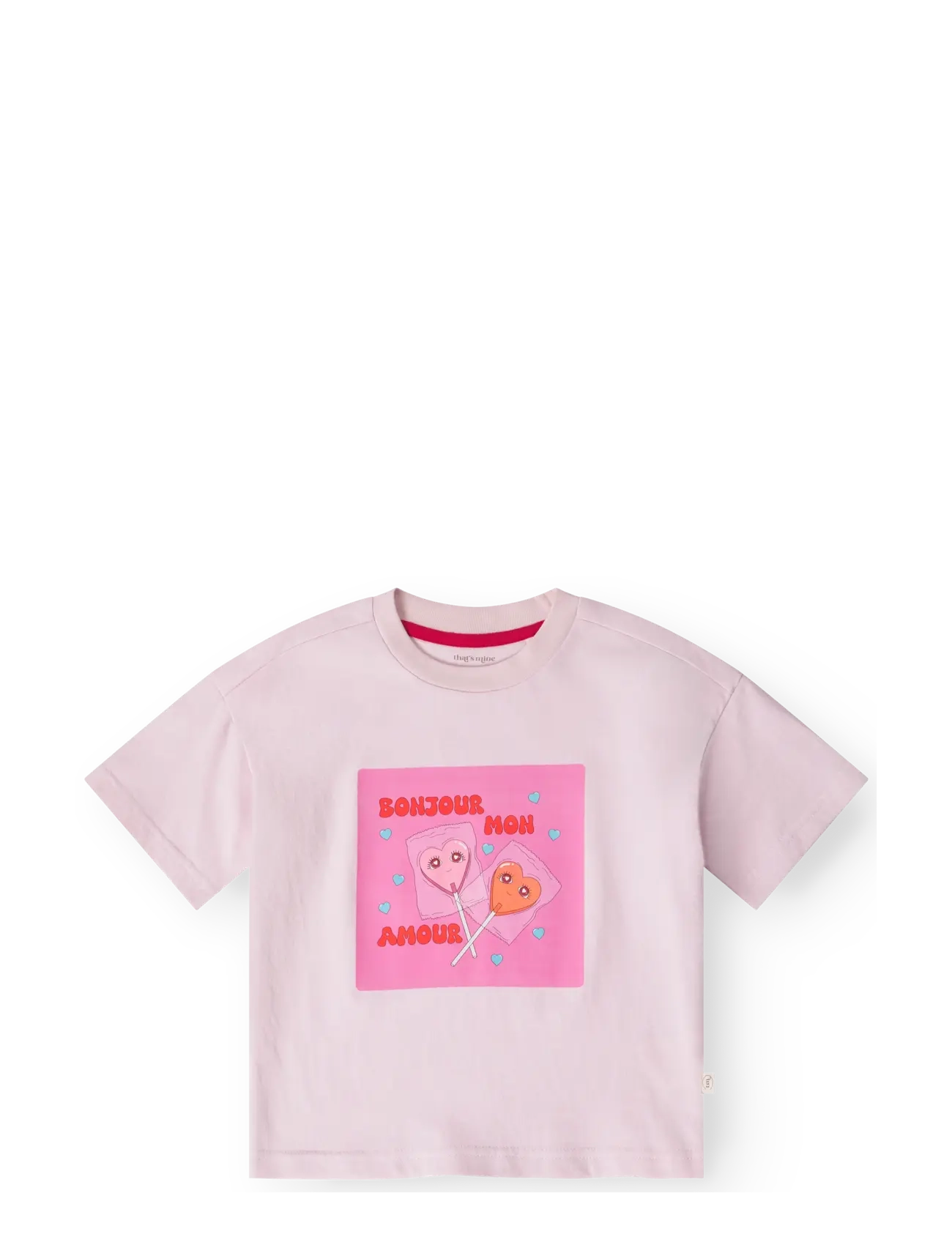 That's Mine Vilde oversized t-shirt - That's Mine - BONJOUR MON AMOUR / pink/rose