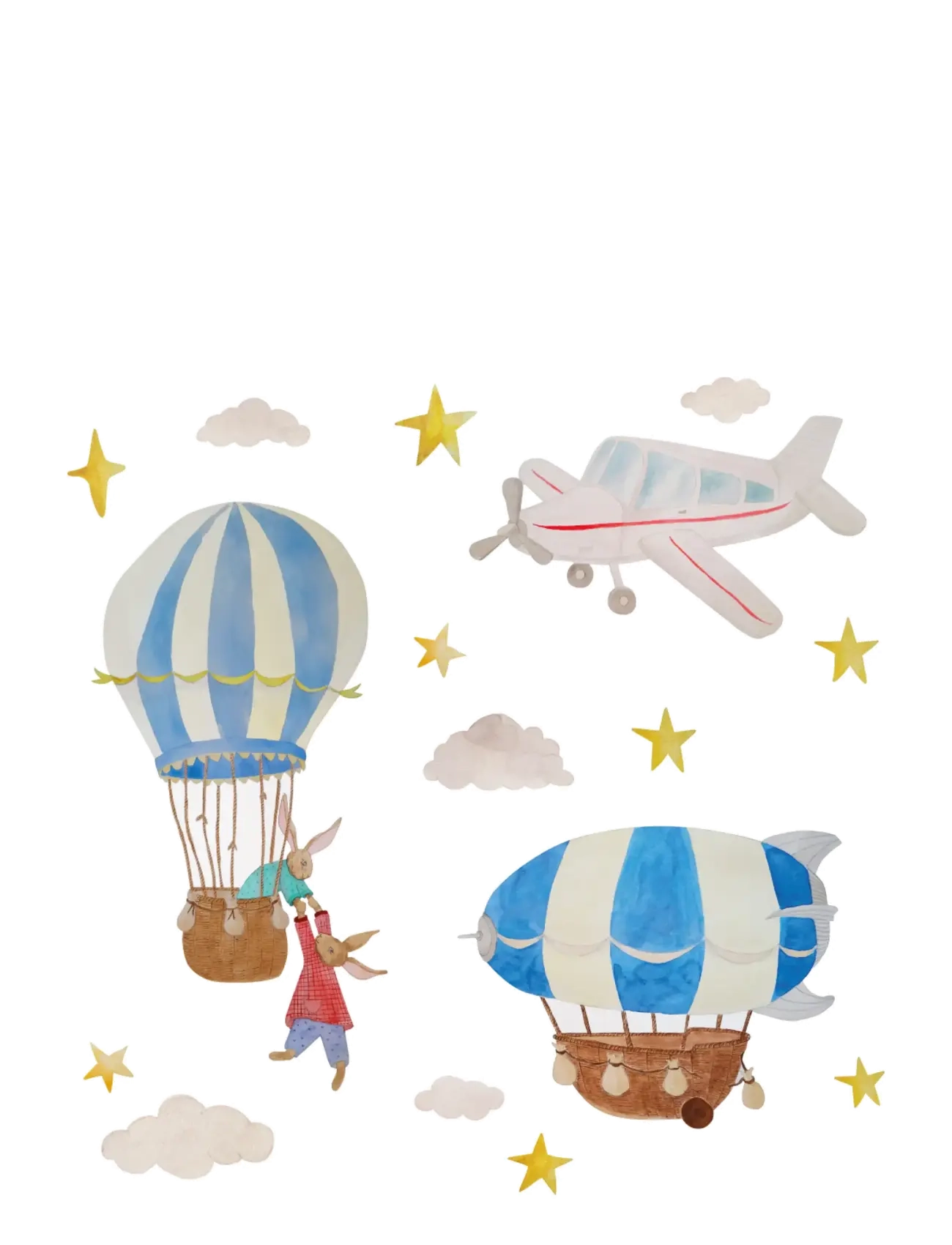 That's Mine Wallsticker flying adventures - Sisustus - MULTI / blue