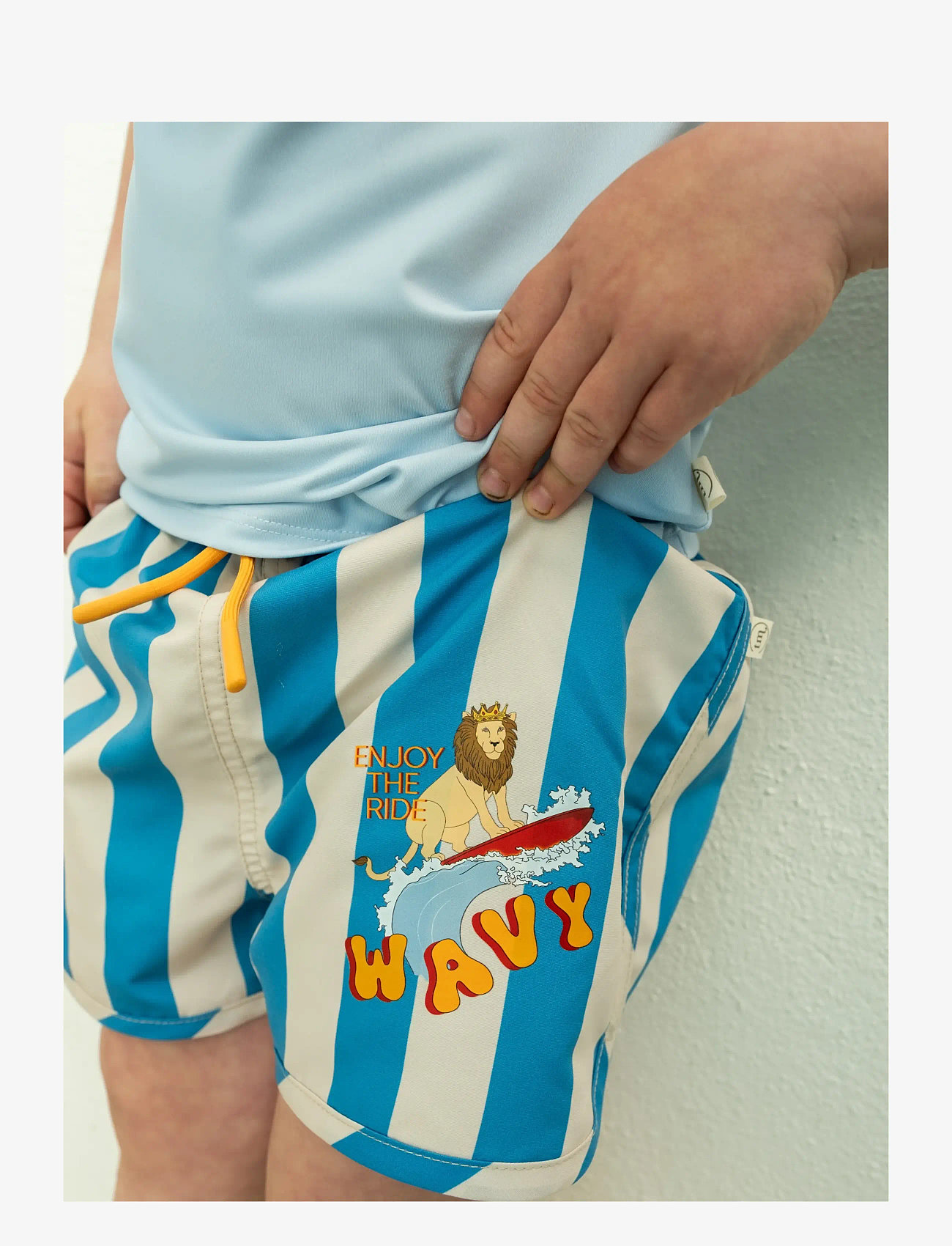 That's Mine - Lai swim shorts - badebukser - block stripe blue - 0