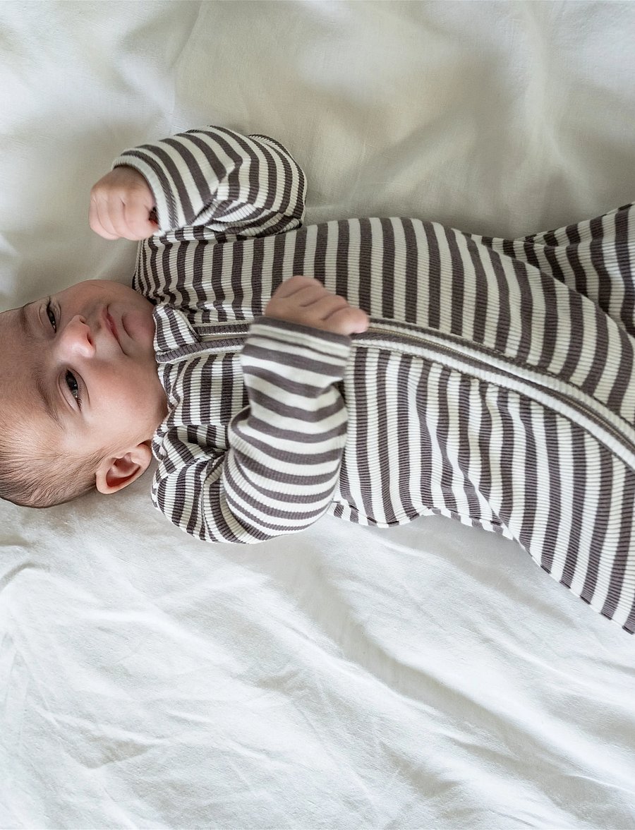 That's Mine - Jona onesie 2-pack - schlafoveralls - dark grey stripe - 0