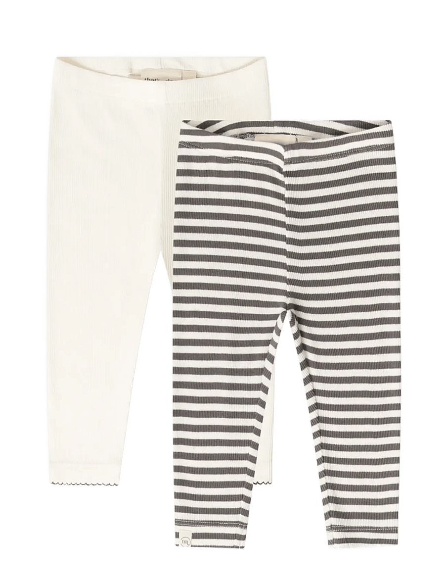 That's Mine - Jia leggings 2-pack - retuusid - dark grey stripe - 1