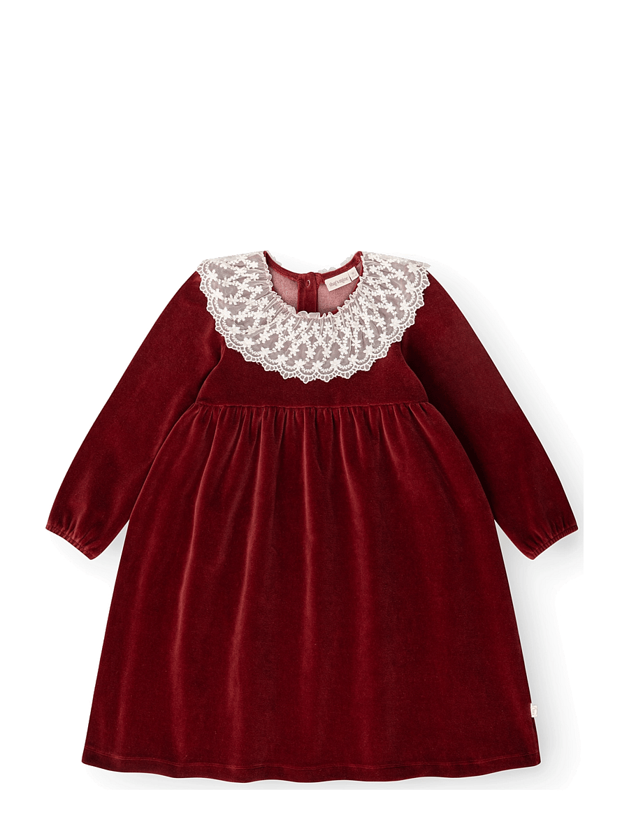 That's Mine - Walentina dress - long-sleeved baby dresses - rust wine - 1
