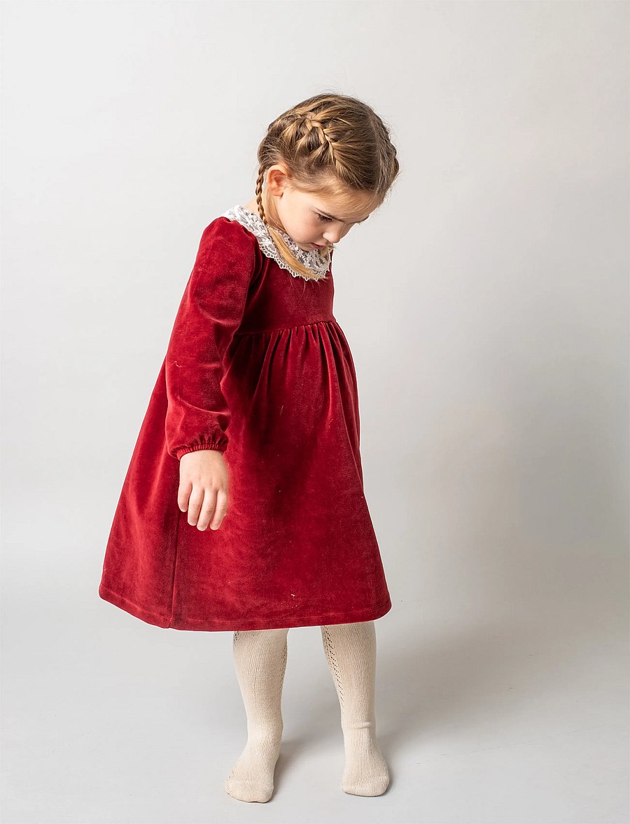 That's Mine - Walentina dress - long-sleeved baby dresses - rust wine - 0