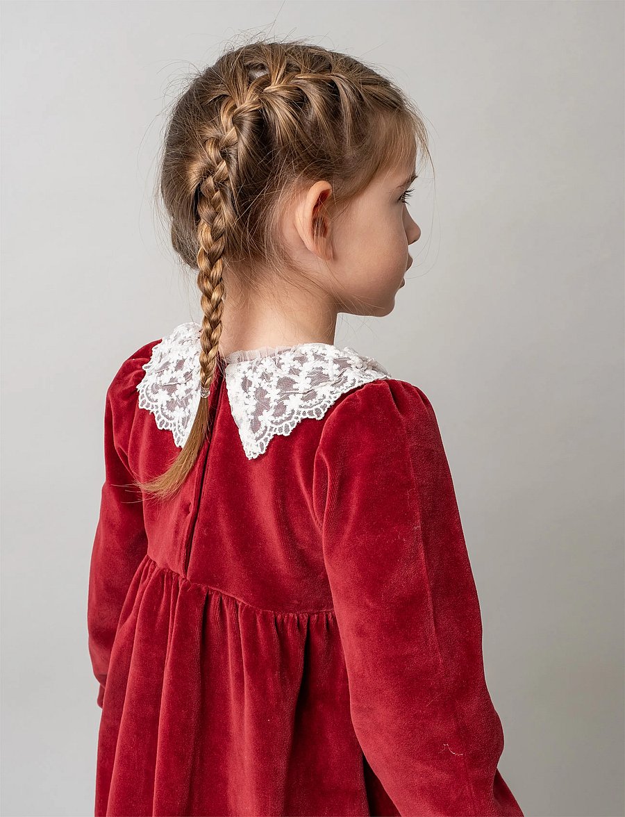 That's Mine - Walentina dress - long-sleeved baby dresses - rust wine - 2
