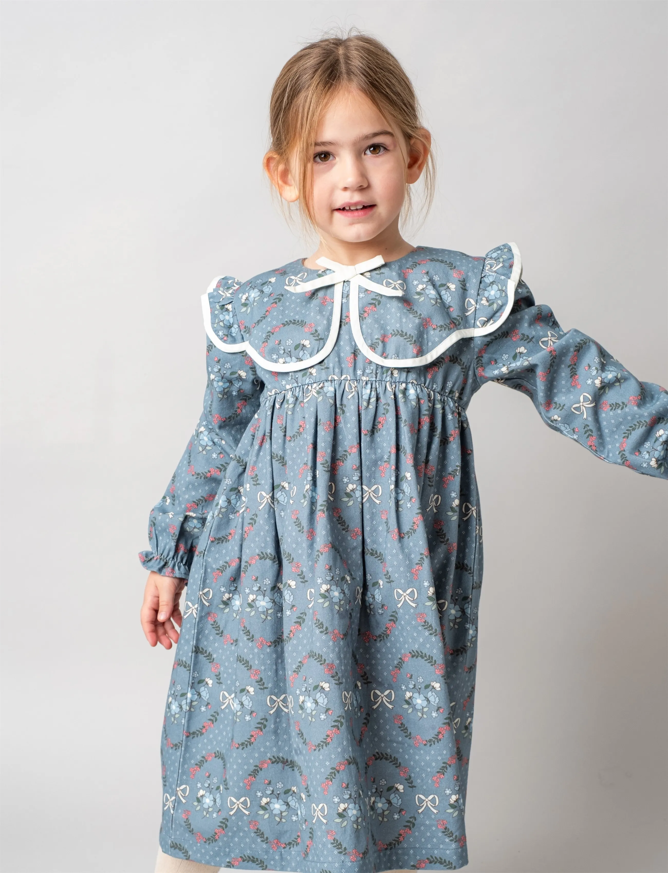 That's Mine Raya dress - Kleidid - BLOSSOM LOVE / blue