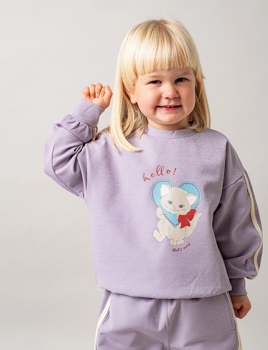 That's Mine - Luanna sweatshirt - sweatshirts - purple glitter - 0