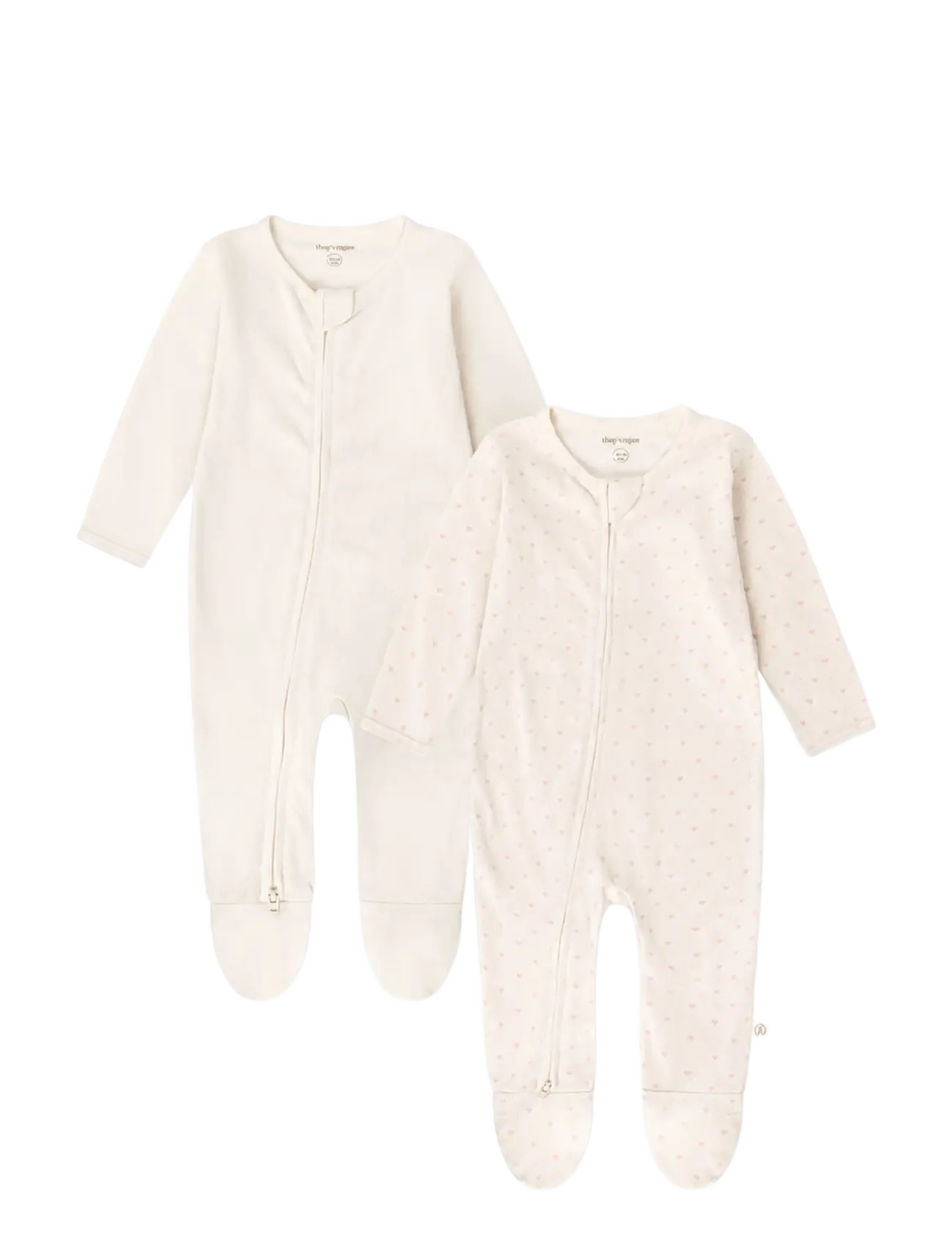 That's Mine Nalina onesie 2-pack - That's Mine - LOTS OF LOVE ROSE / cream
