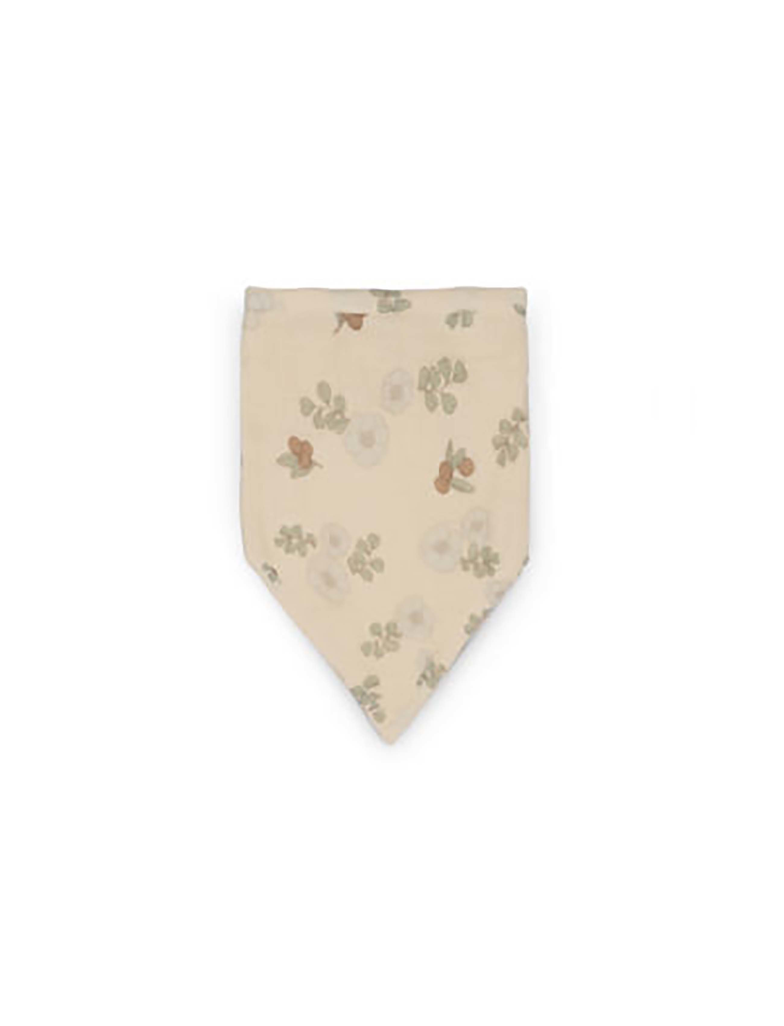 That's Mine Bandana Bib Flowers And Berries, 29X 24 cm, Care & Hygiene, Beige - Dry Bibs, Kinder