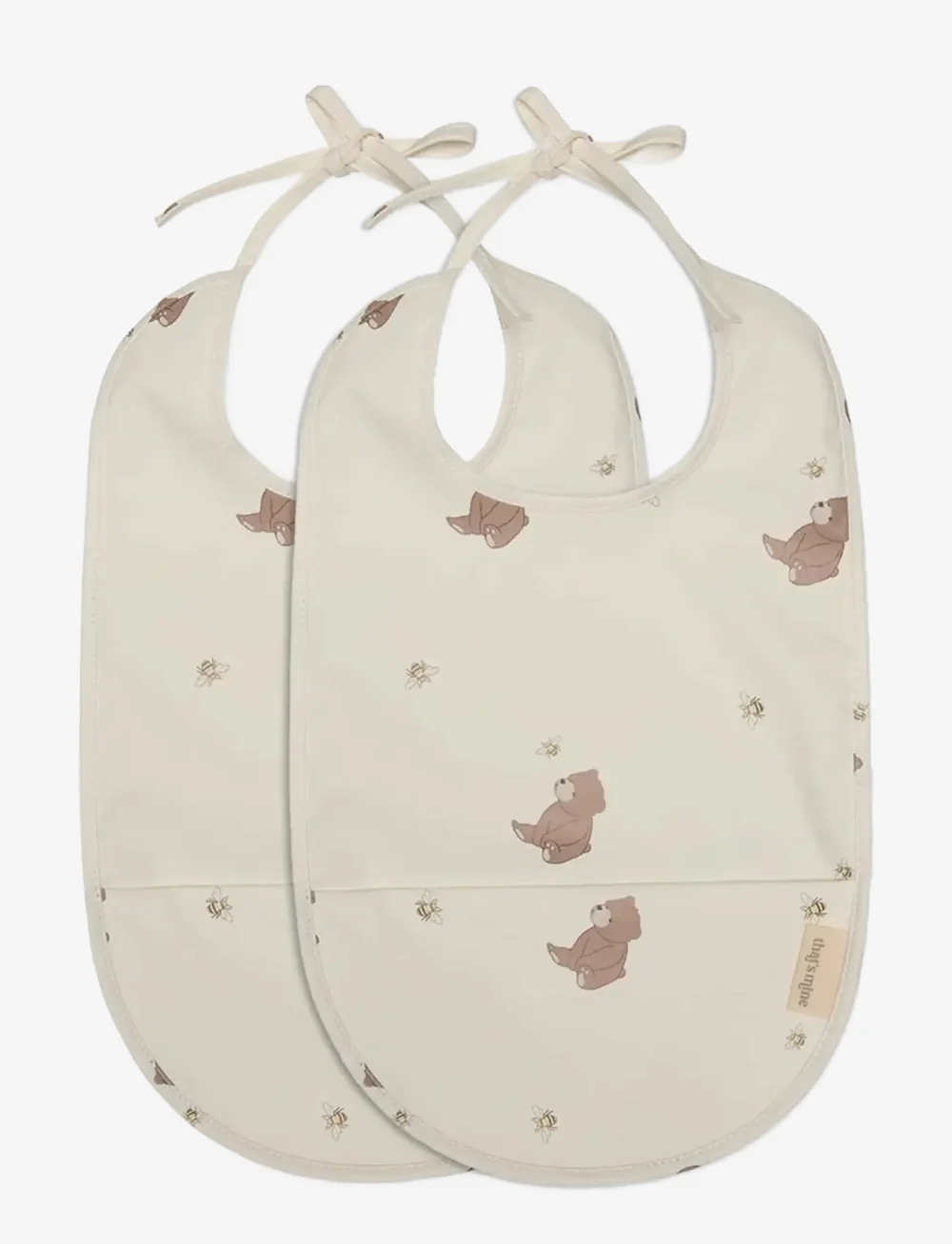 That's Mine - Oli bib dining 2-pack - Ärmellose lätzchen - bees and bears - 0