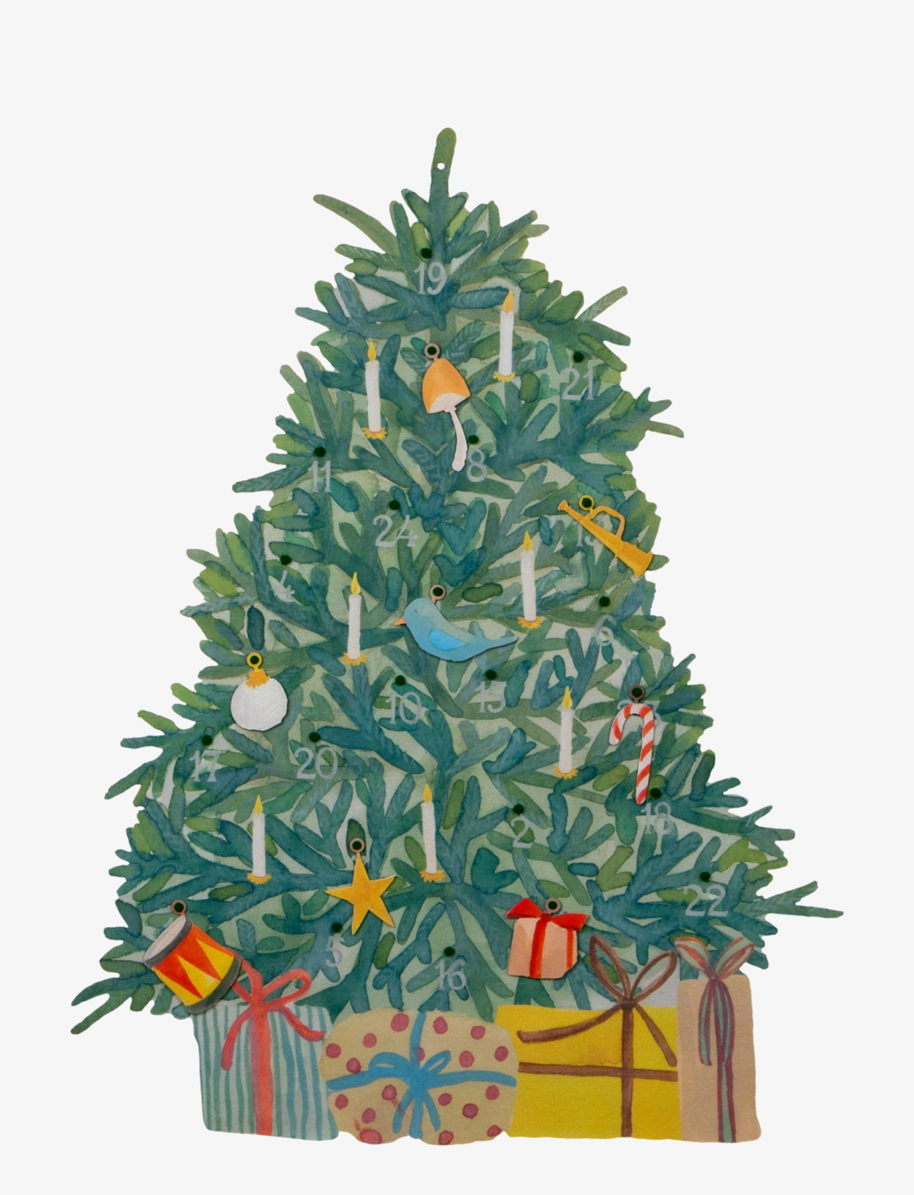 That's Mine Christmas felt tree - Dekorativt tilbehør - GREEN / multi