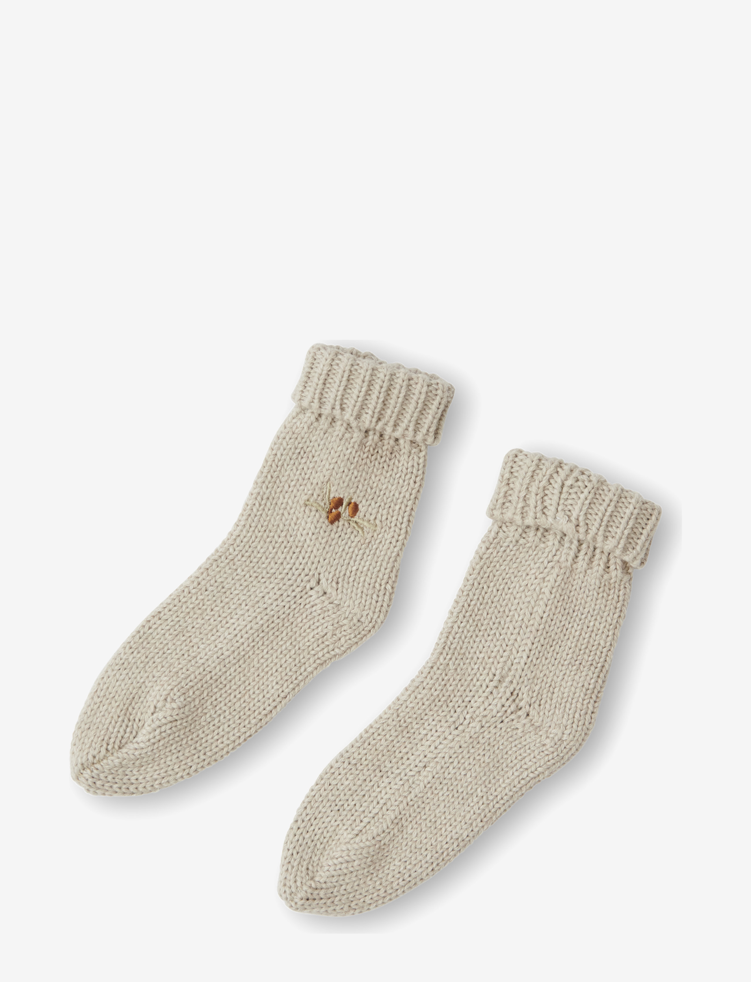 That's Mine Chaufettes Knitted Socks Havtorn 15-16 - Strumpor - PISTACHIO SHELL MELANGE / beige