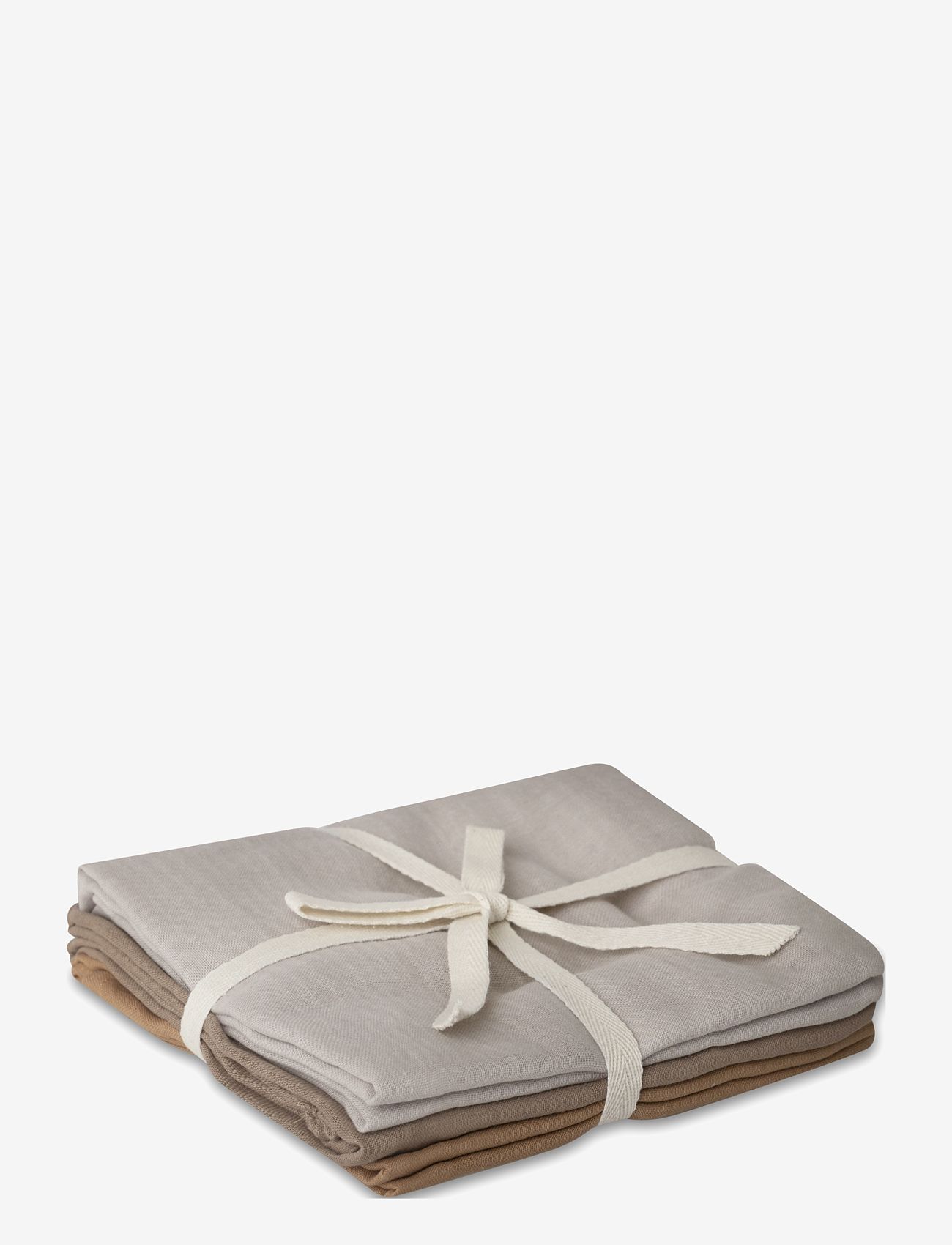 That's Mine - Muslin pack of 3 feather grey/brown/golden mist - musselinklude - beige/brown/golden mist - 0