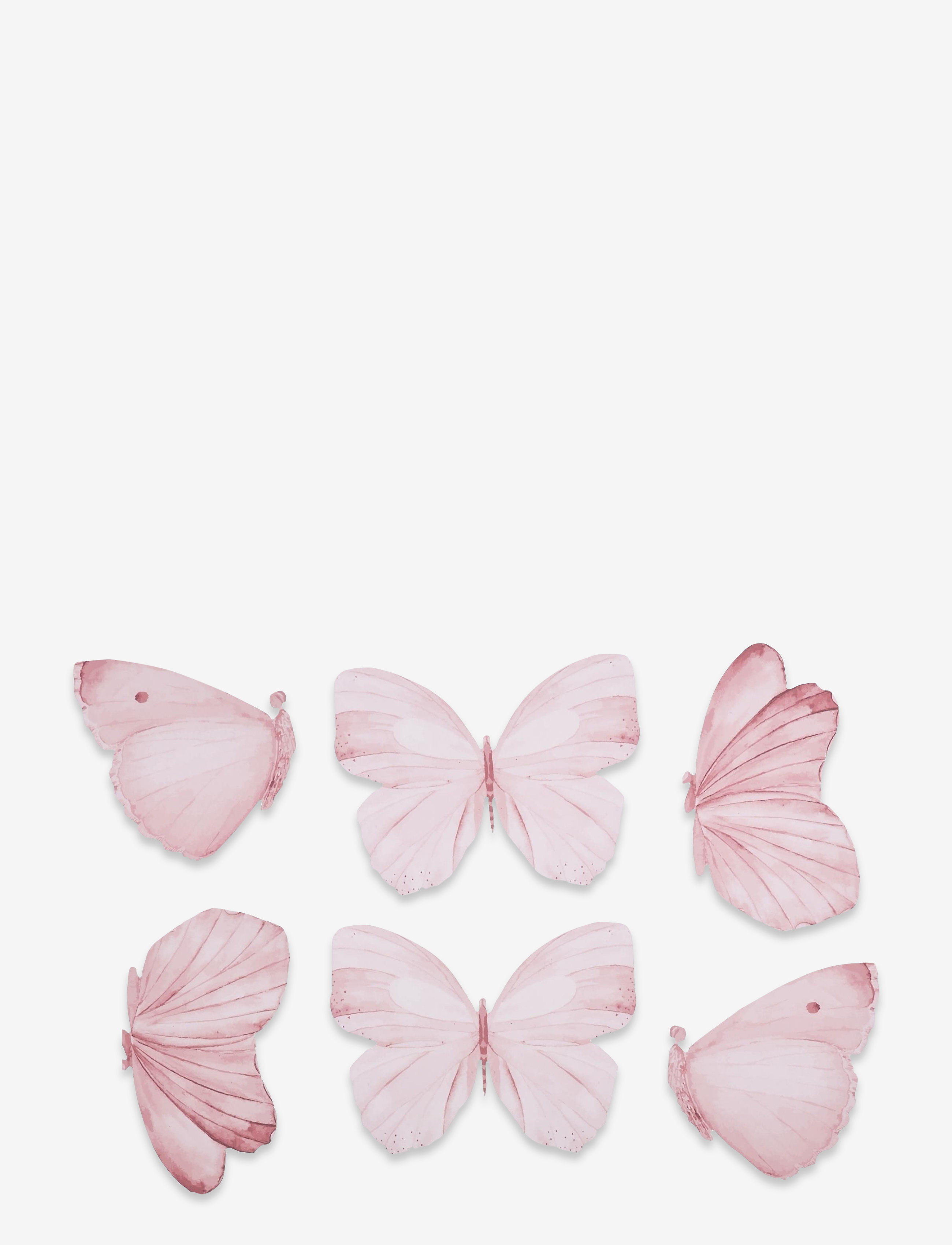 That's Mine Wall Sticker Butterfly Set Of 6 Rose, One Size, Stickers, Rosa - Animals, Kinder