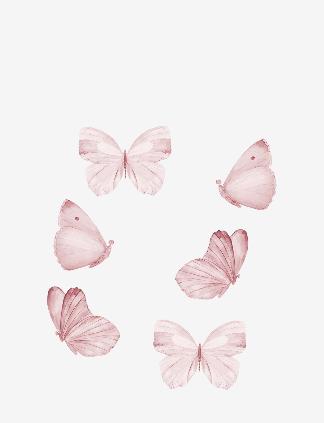 That's Mine - Wall Sticker Butterfly set of 6 rose - tiere - rose - 0