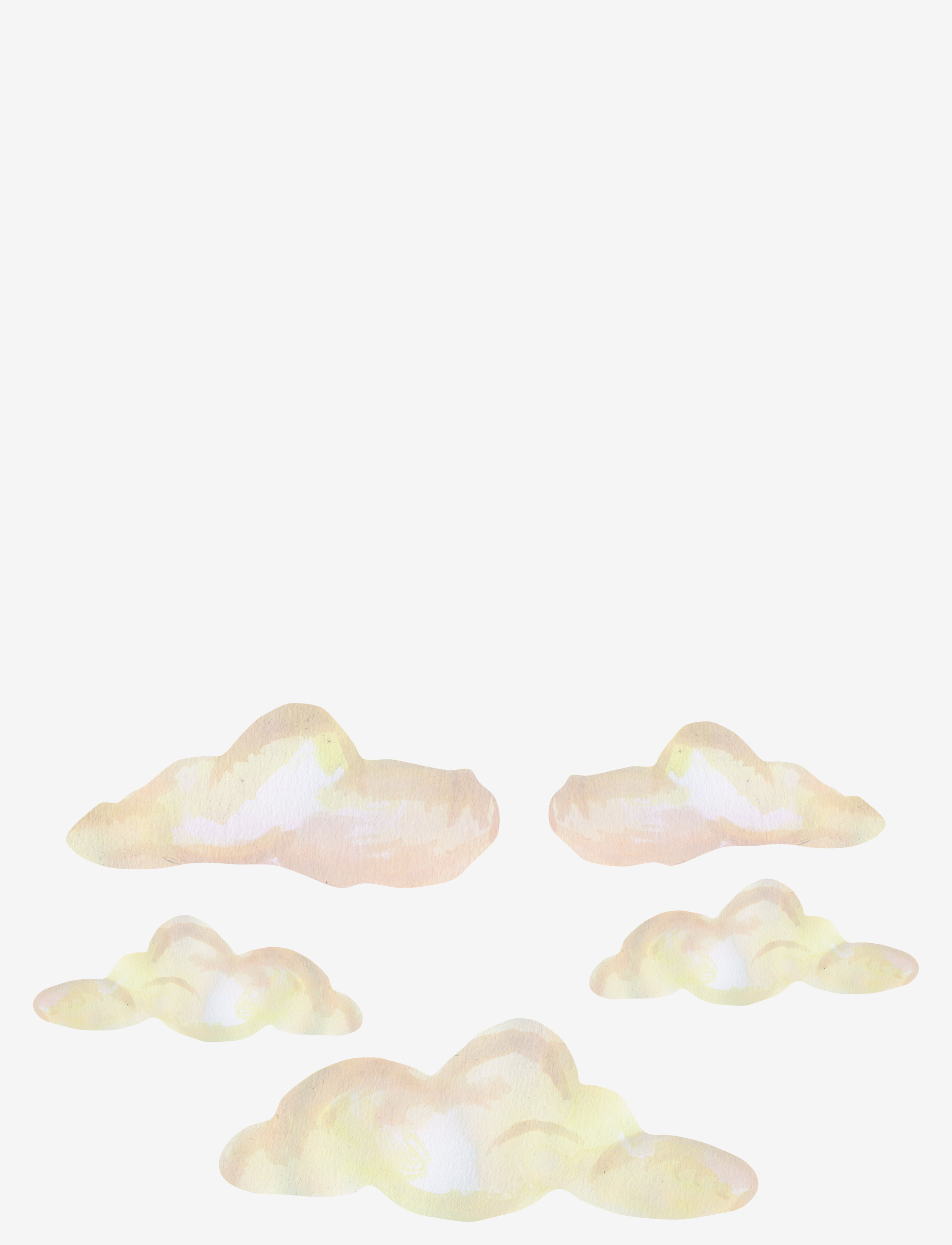 That's Mine Wall sticker Clouds 5 pcs. - Seinakleebised - MULTICOLOR / multi