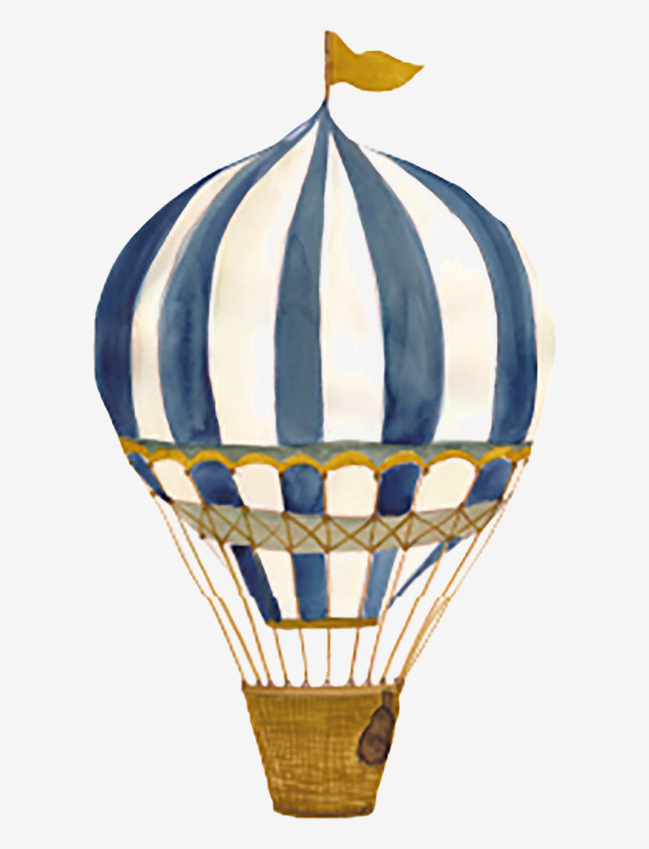 That's Mine - Wall Sticker - Retro air balloon small blue - transporto priemonės - blue - 0